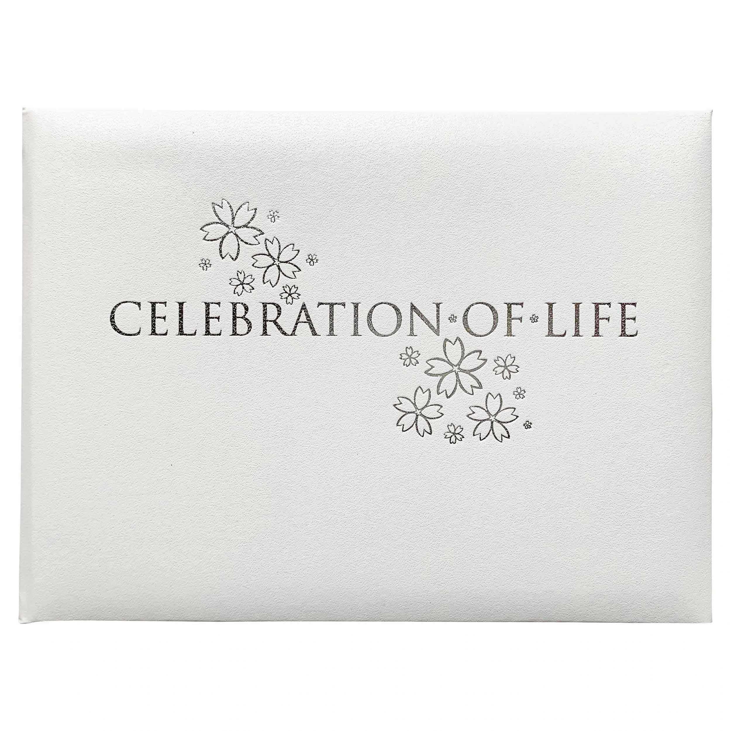 Esposti Memorial Guest Book - Elegant Funeral Guest Sign In Book with Silver Gilt Edges (96 Pages) - Perfect for Funeral Services, Memorials & Celebration of Life Ceremonies