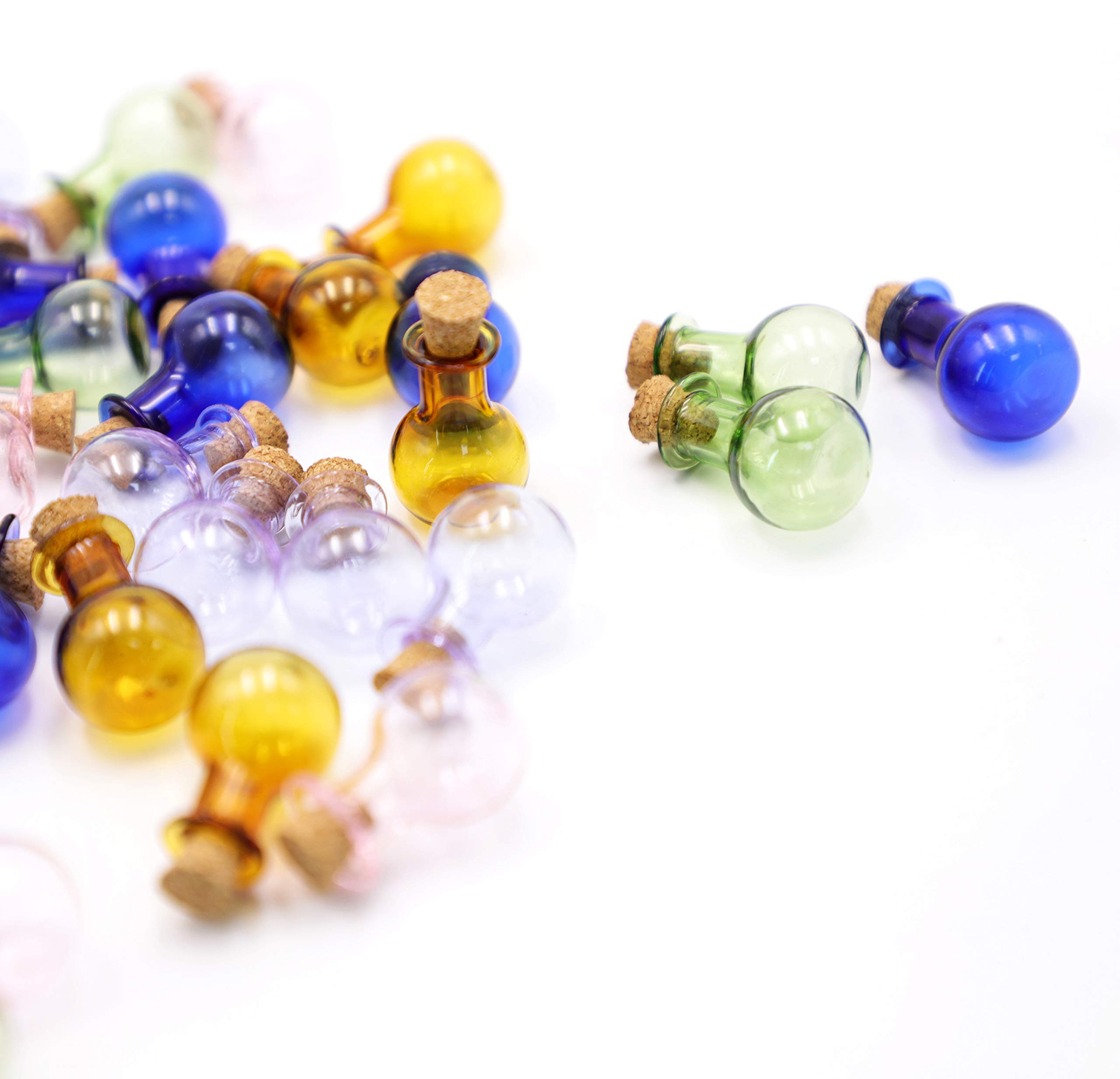 SHAOTONG 2ml Small Mini Glass Bottles with Cork Stoppers - 20 Pack for DIY Crafts, Wedding Favors, Message in a Bottle, Party Decorations & Home Decoration