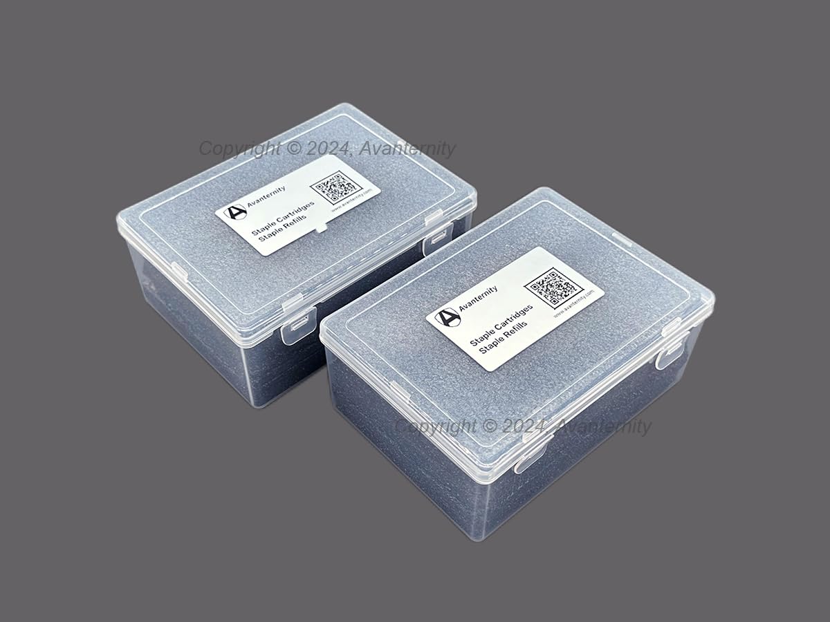 Avanternity's Compatible Staple Refills for Toshiba Staple-2400 Stapler - 2 Pack (5000 Staples) - Perfect for Office, School & Home Use with Heavy-Duty Staplers