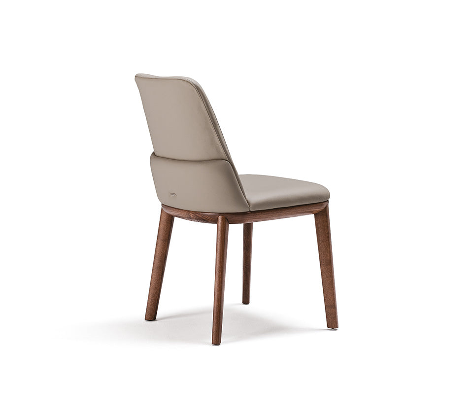 Cattelan Italia Belinda Modern Dining Chair - Upholstered Fabric Seat & Metal Legs for Kitchen, Dining Room, or Office