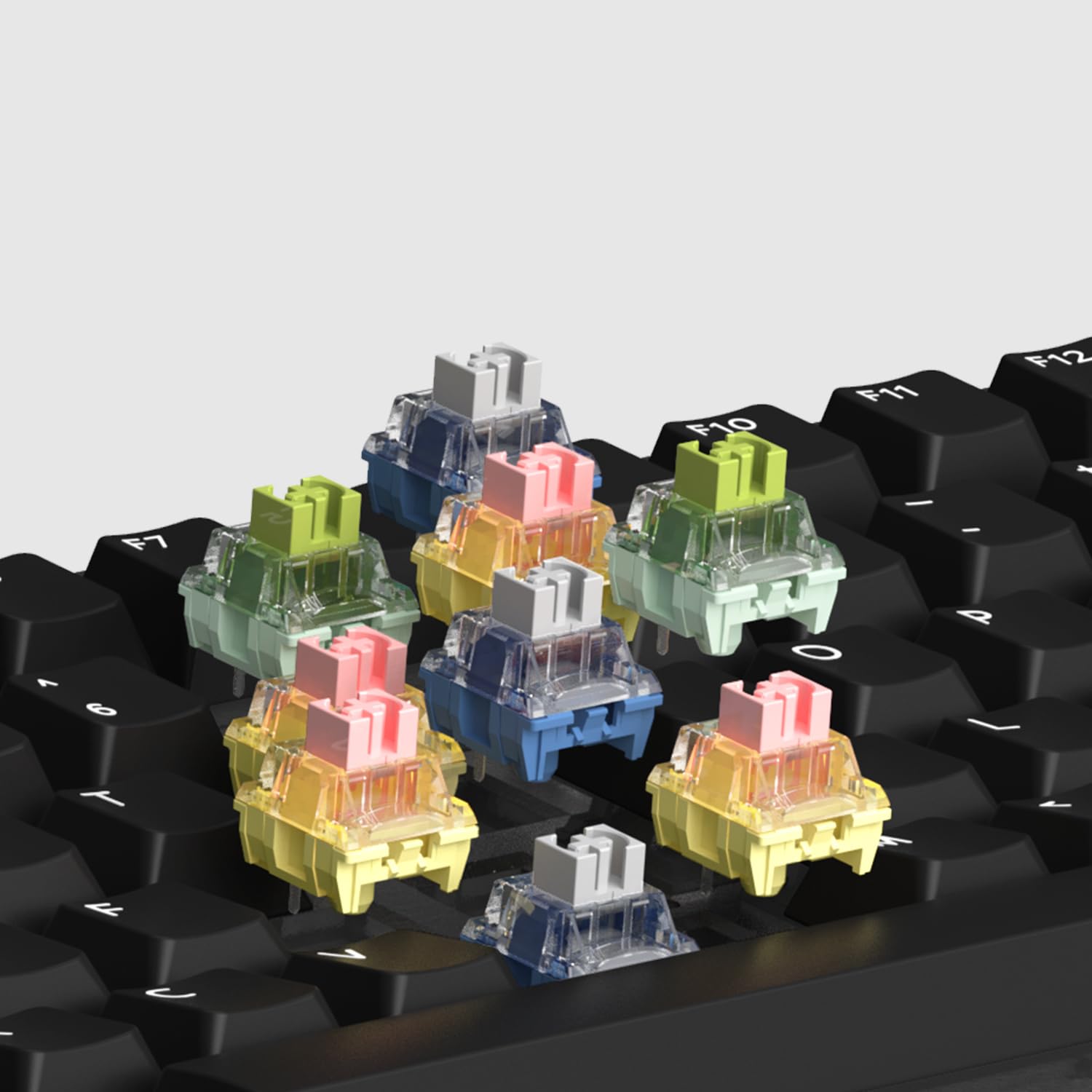 iQunix ZX75 Dark Side 75% RGB Mechanical Keyboard with Volume Knob - 81 Keys Hot-Swappable TTC Gold Pink Switches, Wireless Bluetooth 5.1, 2.4GHz & Wired Connectivity for Windows/Mac - Perfect for Gaming, Coding & Office Work