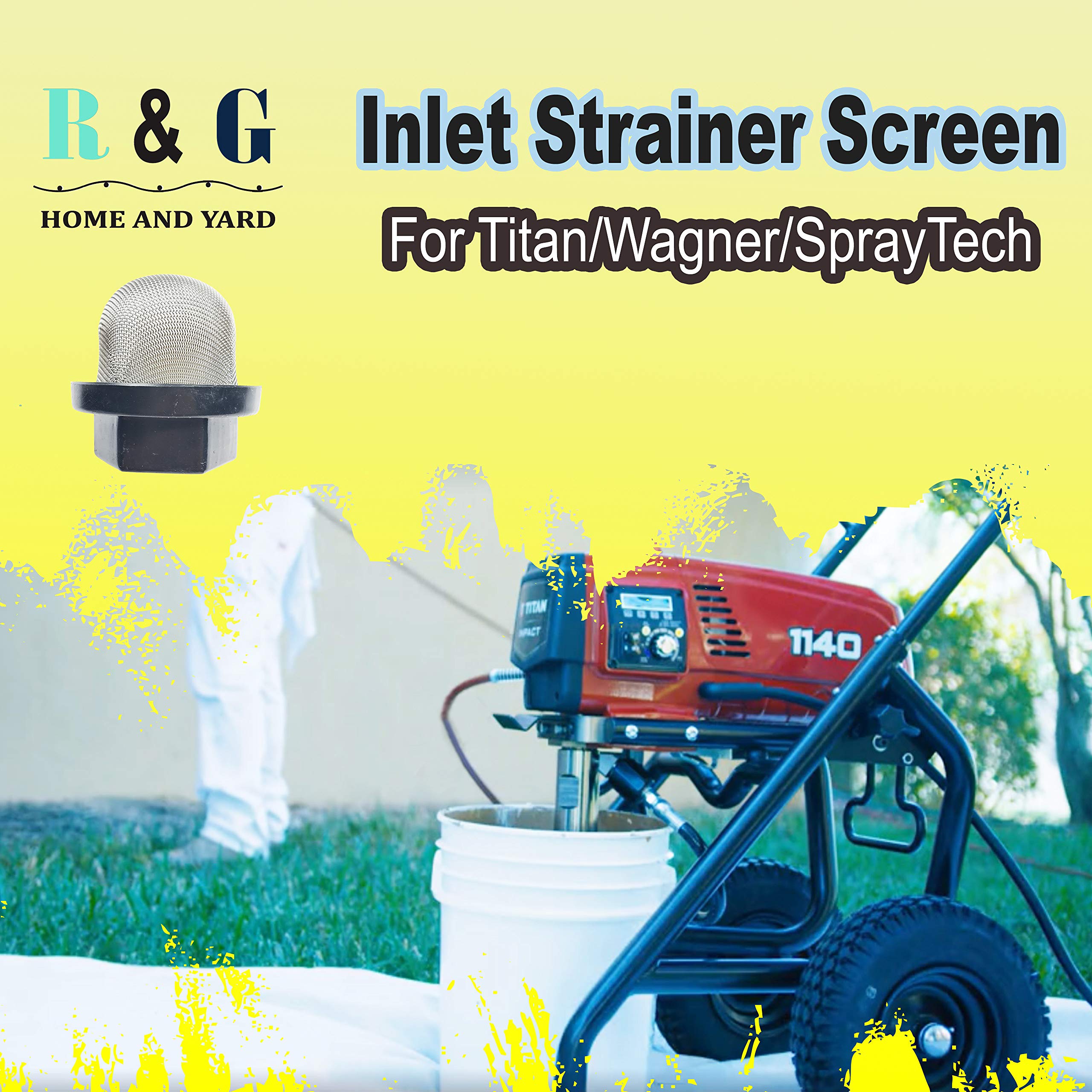 5 PCS - Titan/Wagner/Spraytech Inlet Strainer Screen (Suction Strainer) - 1-5/16 Inch Thread - 30 Mesh - 710-191 or 710191 - Perfect for Paint Sprayers, Pressure Washers & Industrial Filtration Systems