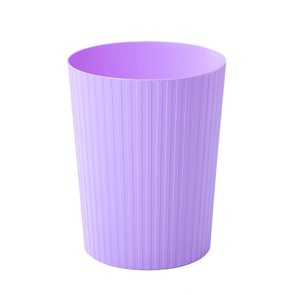 Hflove 7L Purple Plastic Trash Can for Bathroom & Kitchen - Durable, Odor-Resistant, Space-Saving Waste Bin for Home, Office, and Dorm Use
