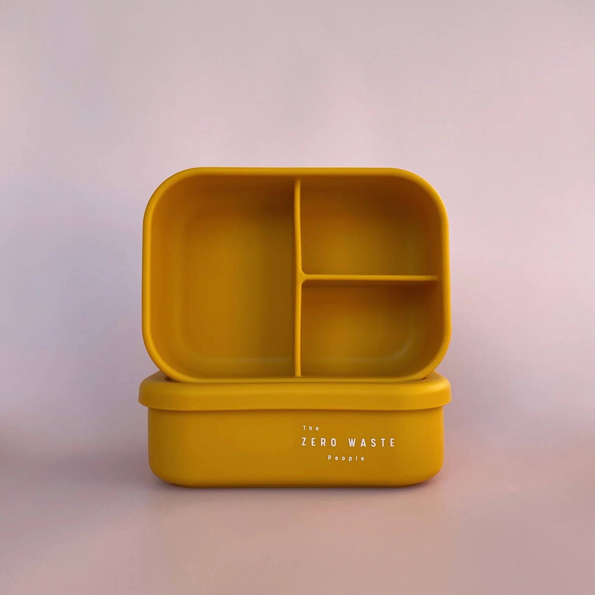 Eco-Friendly Silicone Mini Lunch Box - Reusable & Leak-Proof Food Container for Kids & Adults | Perfect for School, Office, Picnics & Travel | Mustard Yellow