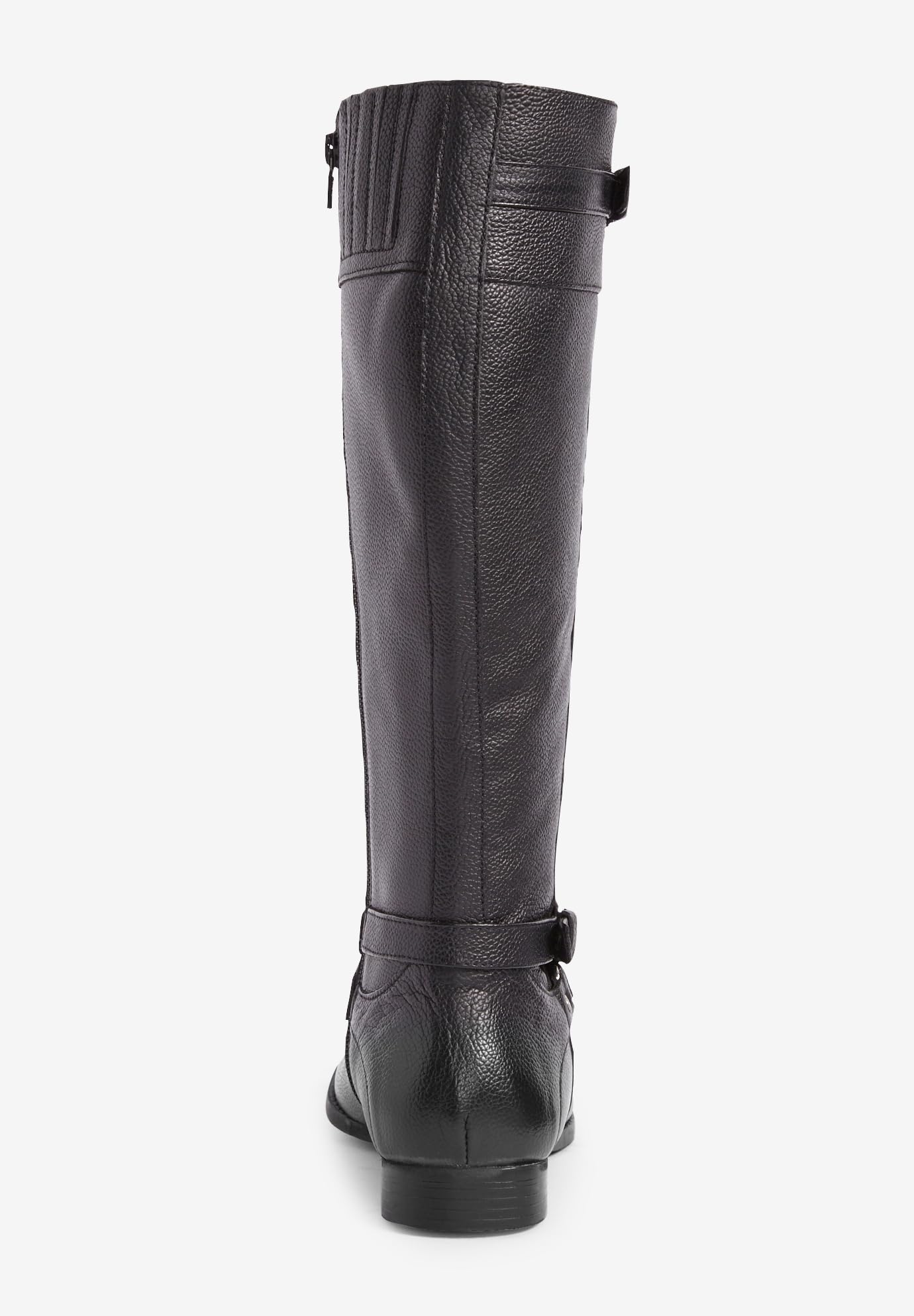 Comfortview Women's Wide Width Leather Boots - The Janis Wide Calf Ankle Boots for Fall & Winter | Comfortable Fashion Boots for Work, Casual & Outdoor Wear