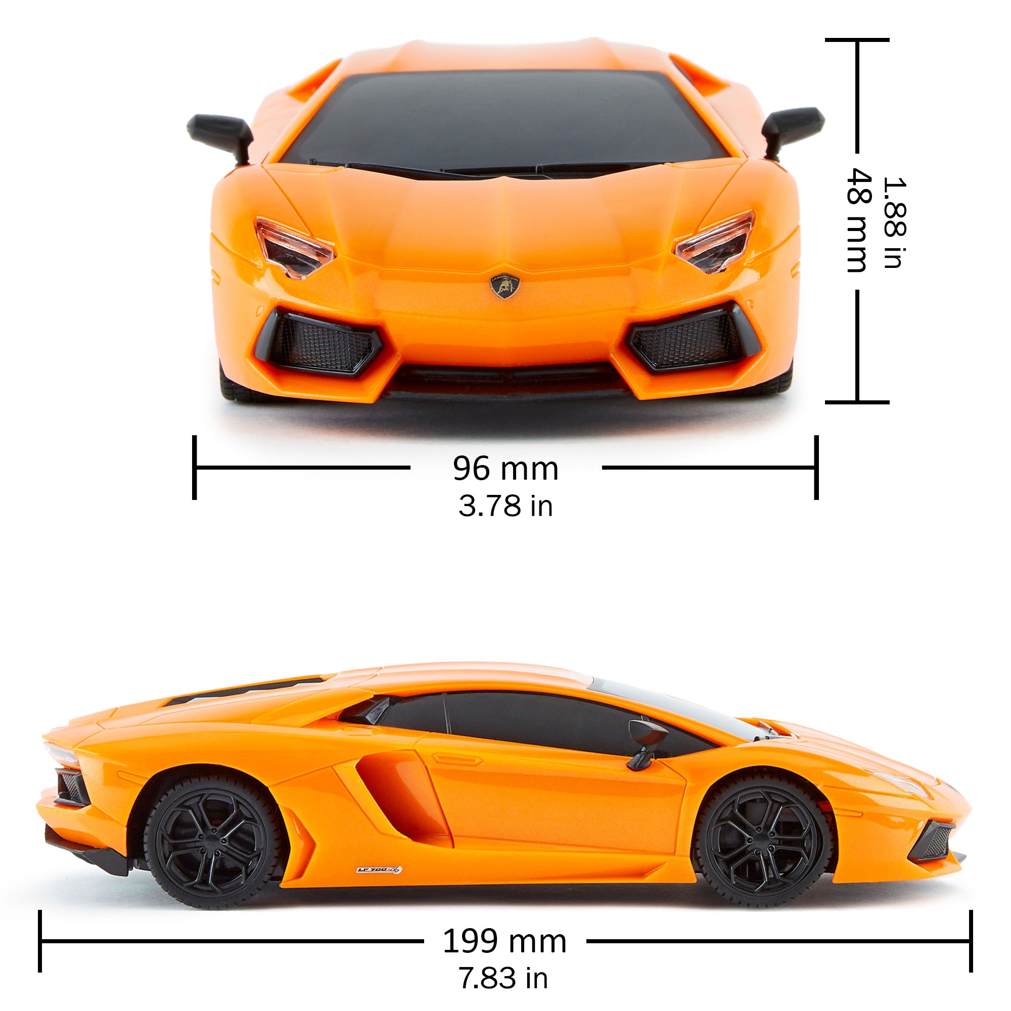 1:24 Scale CMJ RC Lamborghini LP700-4 Orange Remote Control Car - 2.4GHz High Speed Racing Toy with LED Headlights for Kids & Adults - Perfect for Indoor Racing, Birthday Gifts & Car Collections