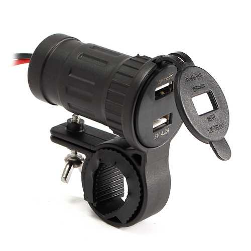 12V/24V Waterproof Dual USB Car Charger with LED Digital Voltmeter - Fast Charging for iPhone X, Samsung & More - Perfect for Road Trips & Travel Accessories