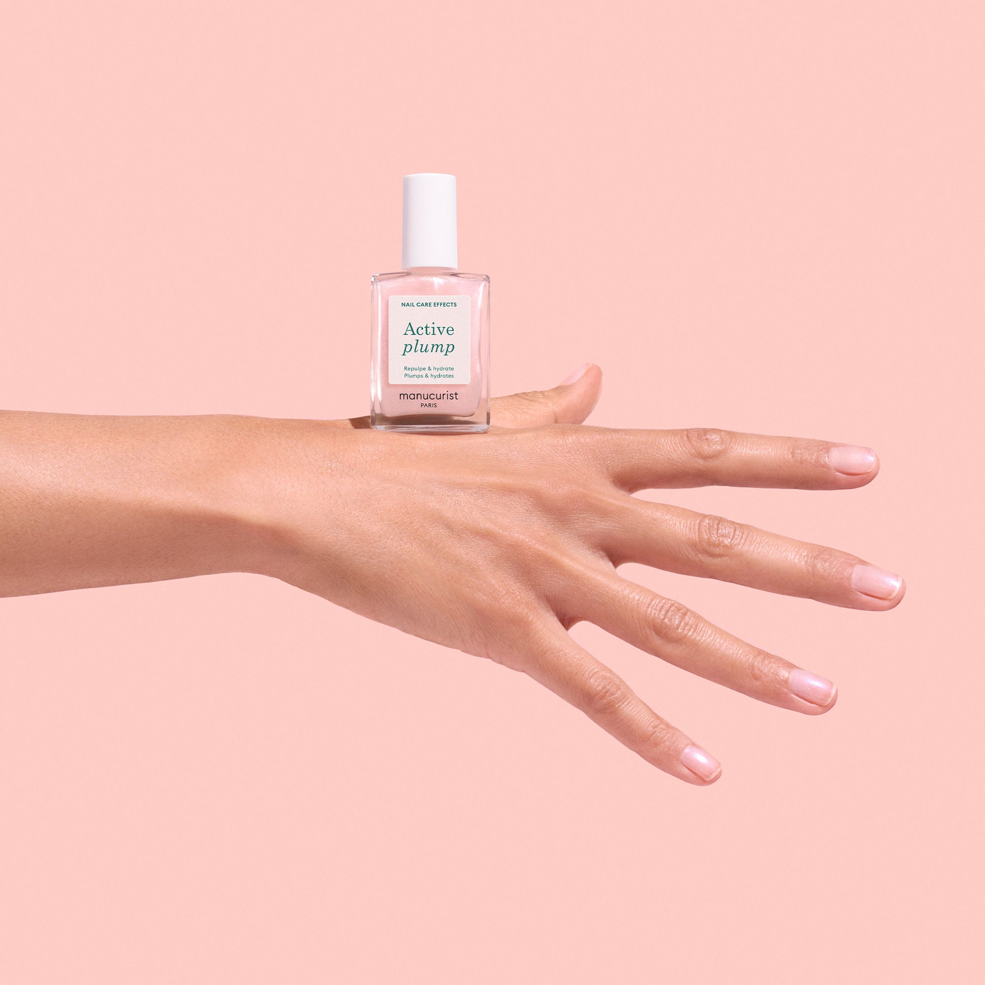 Manucurist Active Plump Nail Polish - Vegan & Non-Toxic Nail Care for Stronger, Healthier Nails - Perfect for At-Home Manicures & Professional Salon Use