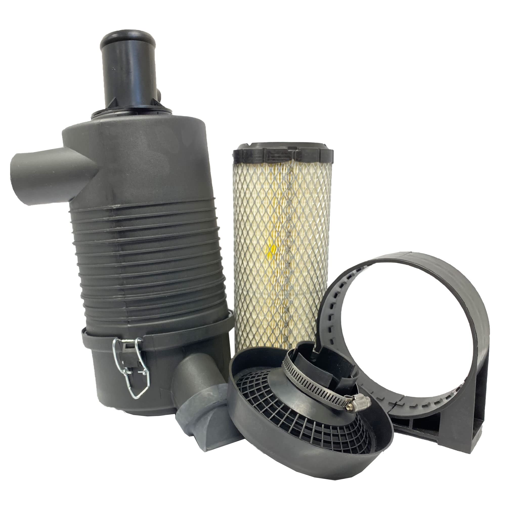CFKIT Replacement Air Filter Kit Compatible with G057513 FPG Donaldson Cleaner - Includes Mounting Band & Inlet Hood - Perfect for Heavy-Duty Equipment Maintenance
