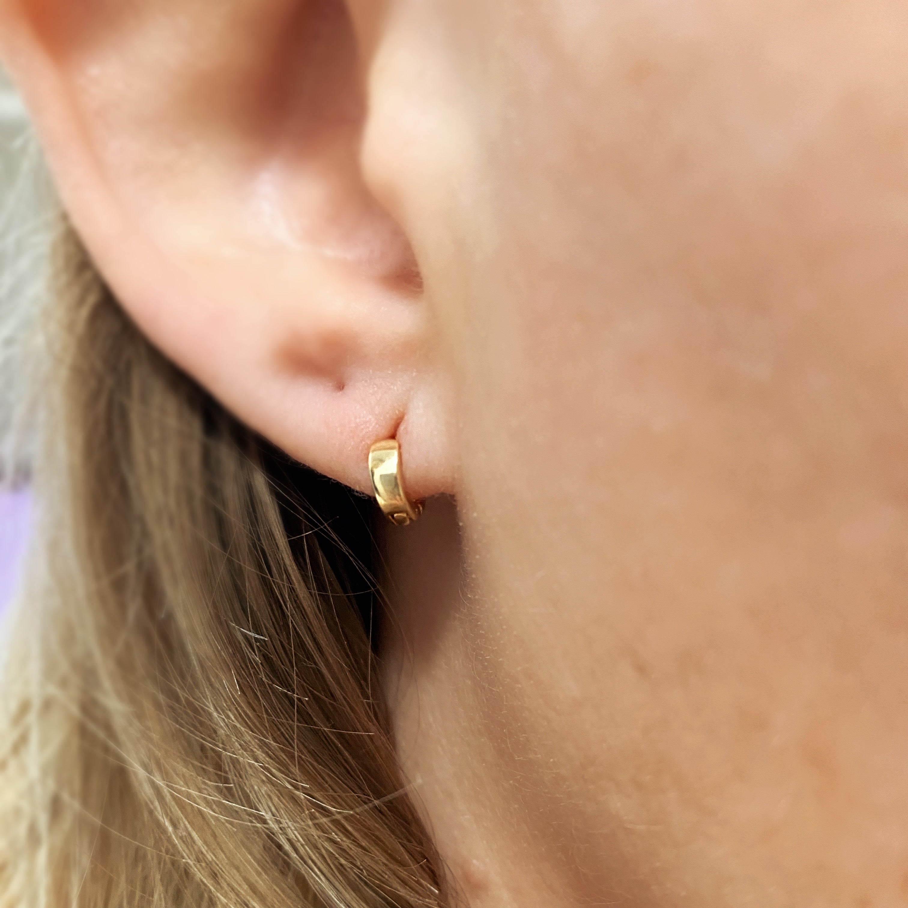 18K Gold Filled Petite Hoop Earrings for Women - Dainty Small Gold Hoops - Everyday Minimalist Jewelry for Work, Date Night & Gifts