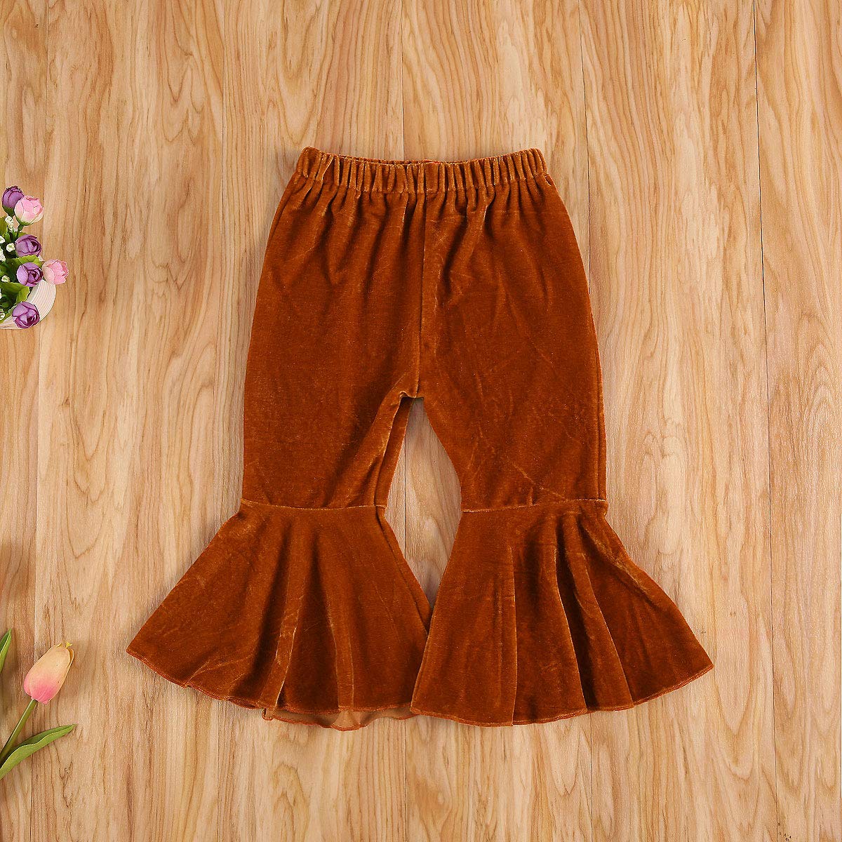 Toddler Bell Bottom Pants for Baby Girls - Soft Ruffle Leggings & Flare Trousers - Cute Outfit for Playtime, Parties & Photo Shoots