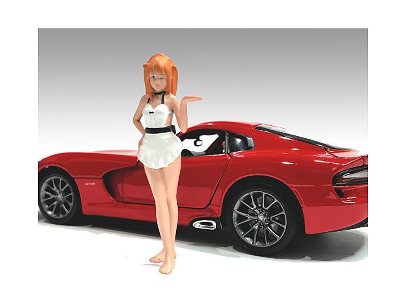 1/18 Scale Cosplay Girl Figures (2-Pack) - Perfect for Model Car Dioramas, Anime Displays & Collectible Scenes - American Diorama