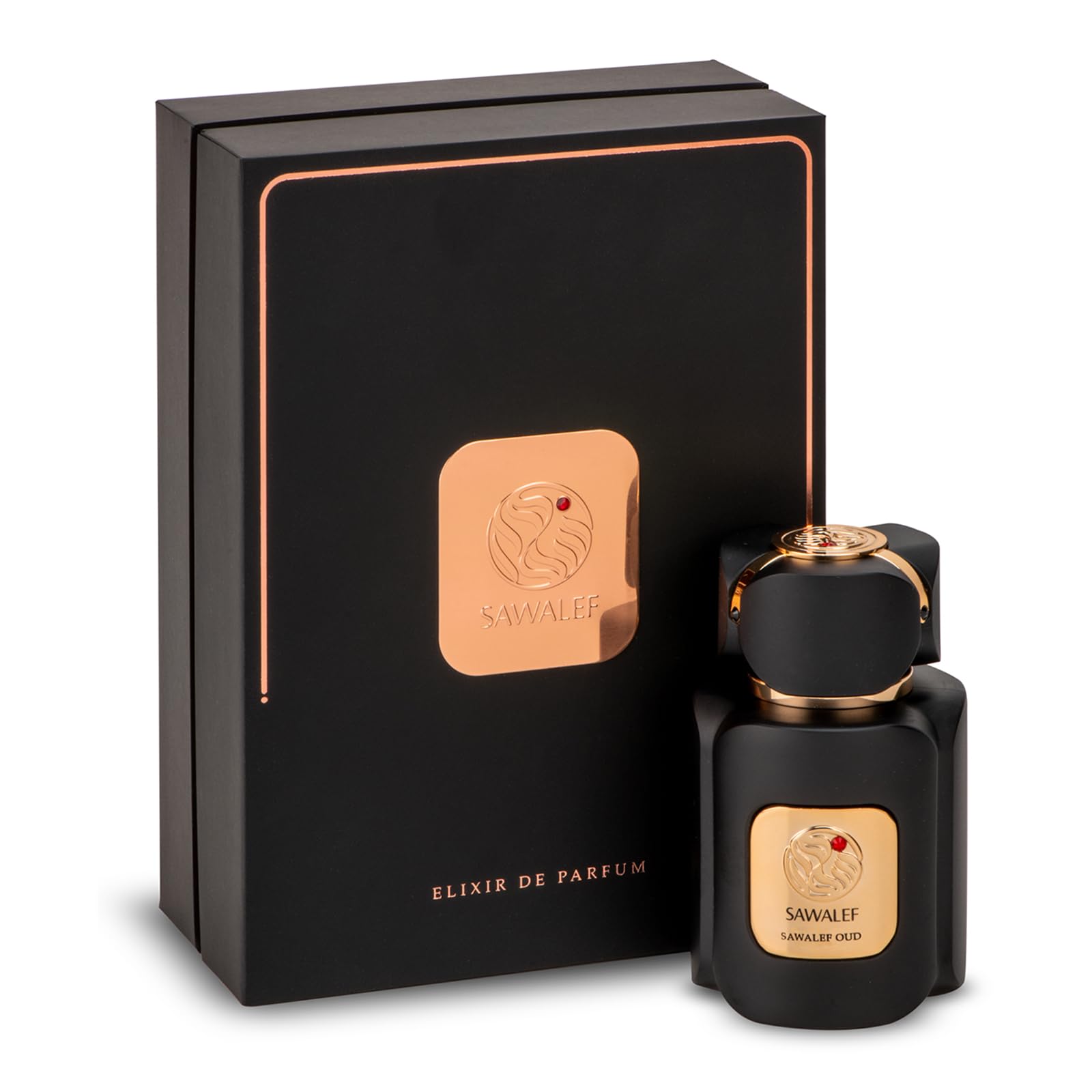 Sawalef Oud Perfume for Women - Luxury Body Spray with Ambergris, Oud & Rose Notes - Amber Woody Spicy Fragrance - 2.7 oz EDP Mist - Perfect for Evening Events, Date Nights & Special Occasions