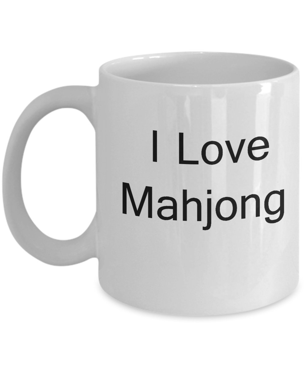 Funny Mahjong Valentine's Day Coffee Mug - 11oz Porcelain White Tea Cup - Perfect Office Gift for Coffee Lovers & Mahjong Players - Great for Valentine's Gifts, Office Humor, and Game Night Decor