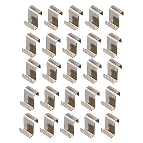 25 Pack Z-Type Greenhouse Glass Clips for Secure Glazing - Gardening Use