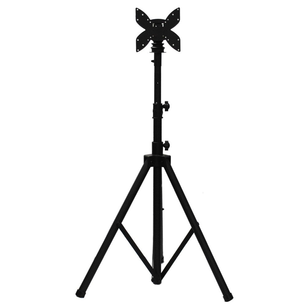Audio 2000 Ast422y Flat Panel LCD TV/Monitor Stand with Foldable Tripod Leg - Adjustable Height TV Mount for Home Theater & Office Setup - Perfect for Living Room, Bedroom or Conference Room Displays