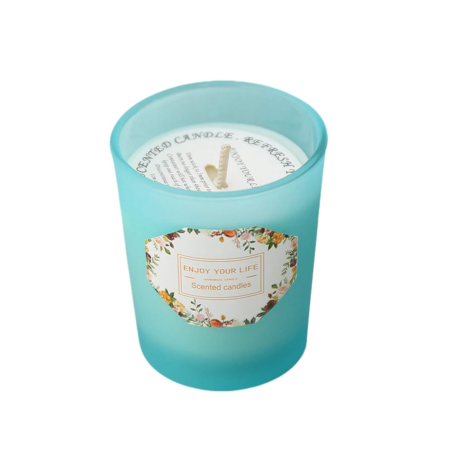 DLRBWAN Romantic Scented Soy Wax Candles - Aromatherapy Glass Jar Candles for Home, Wedding & Party Decor, Sky Blue - Perfect for Relaxation, Meditation & Romantic Ambiance