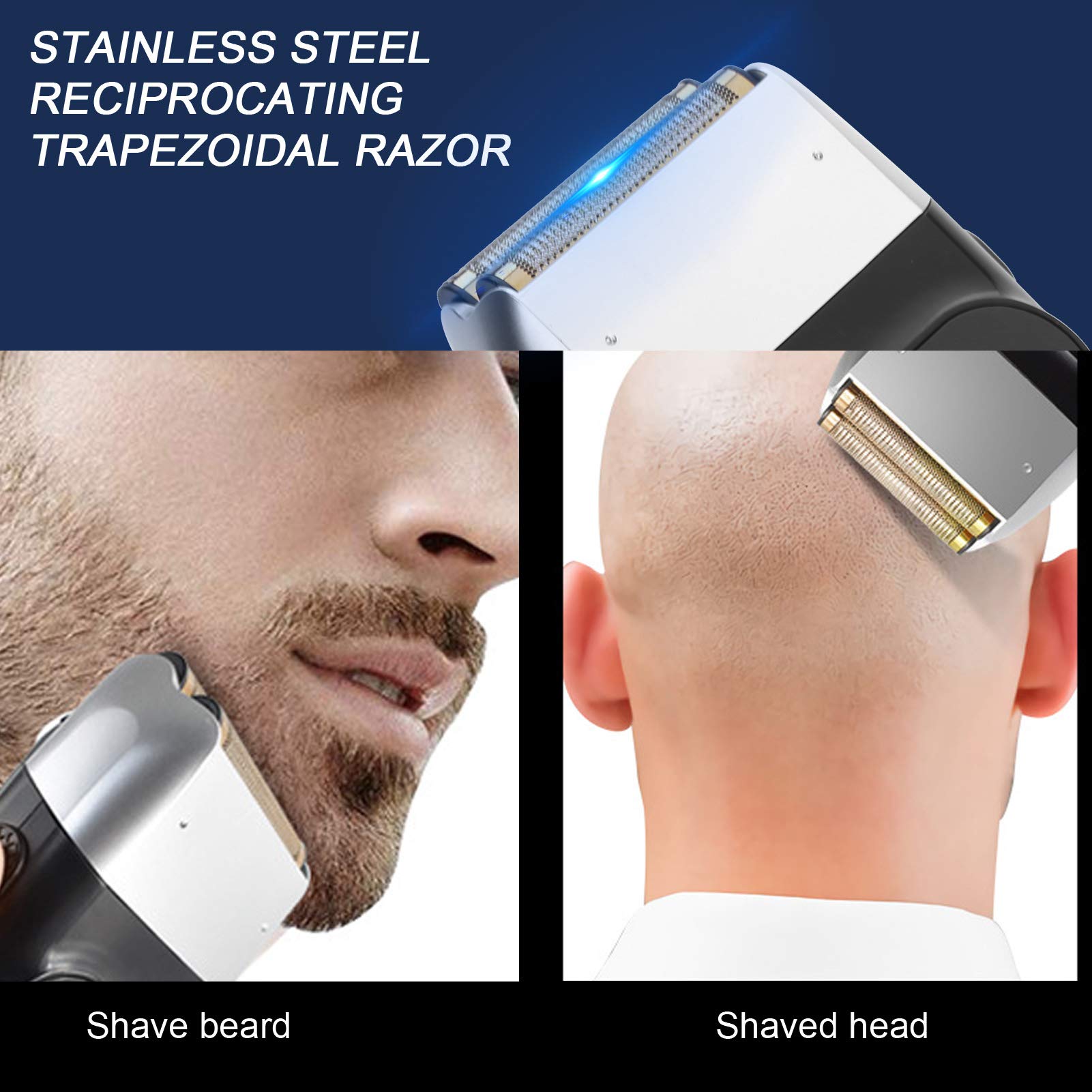 Rechargeable Men's Electric Shaver for Bald Head - LCD Display Foil Shaver with Precision Trimming - Perfect for Travel, Gym & Daily Grooming Routine