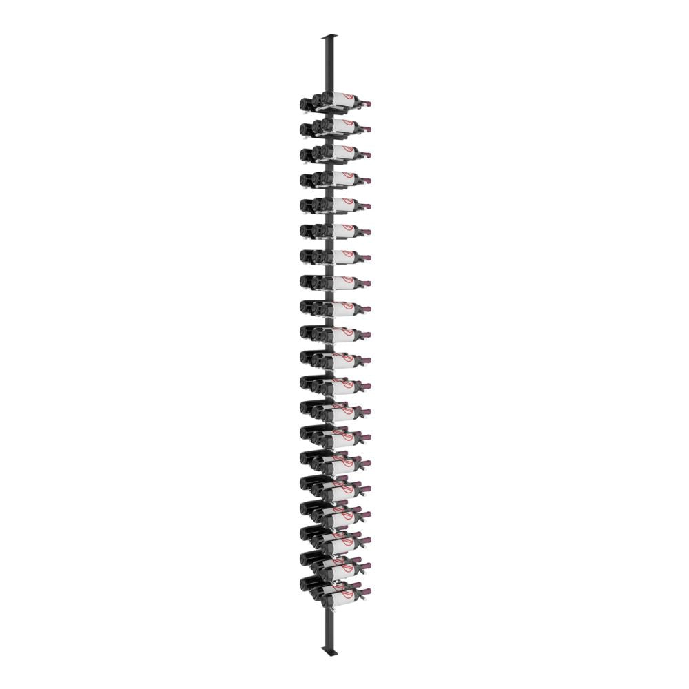 Vino Pin 60 Bottle Double-Sided Floor-to-Ceiling Wine Rack Storage Kit - Space-Saving Wine Organizer for Home Cellar, Kitchen, or Bar Display