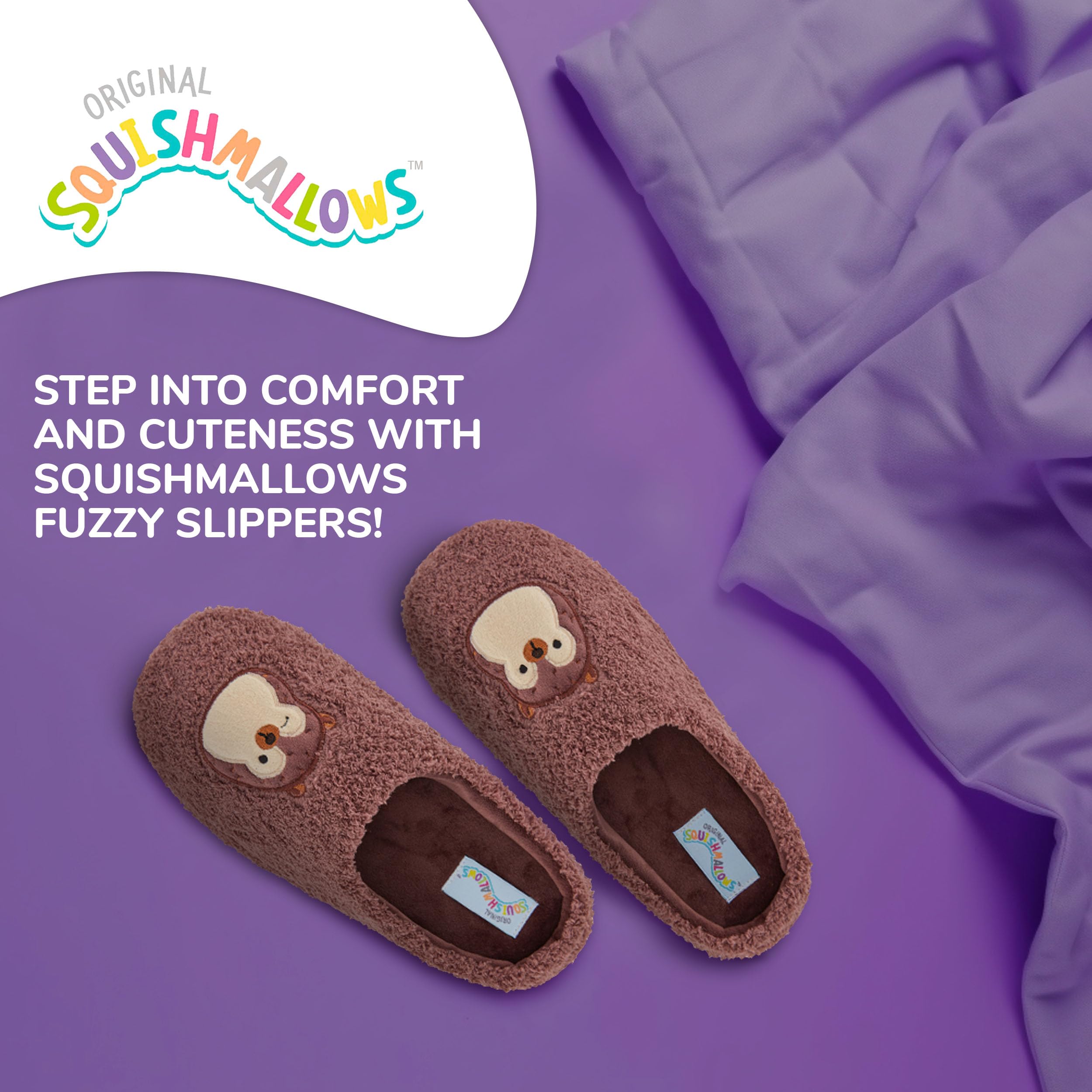 Soft & Cozy Squishmallows Fuzzy House Slippers for Women & Kids - Extra Plush Indoor/Outdoor Slip-On Slippers - Perfect Gift for Christmas, Birthday & Relaxing at Home