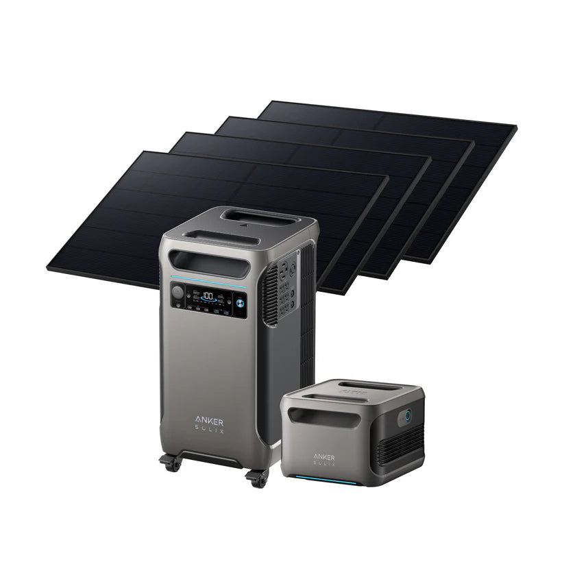 Anker F3800 Portable Power Station - 3,840Wh 6,000W Solar Generator with 1,600W Solar Input | Custom Solar Kit Bundle Options | 5-Year Warranty | Ideal for Home Backup, RV Camping & Outdoor Adventures