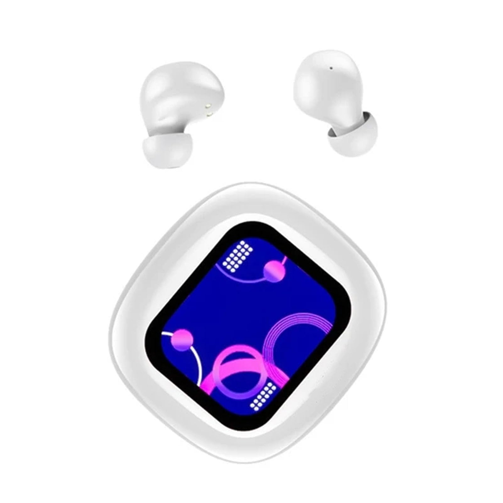 Wireless Bluetooth Earbuds with ANC Noise Cancellation & Touch Screen - IPX7 Waterproof, Long Battery Life, Compact Design - Perfect for Workouts, Commuting & Travel