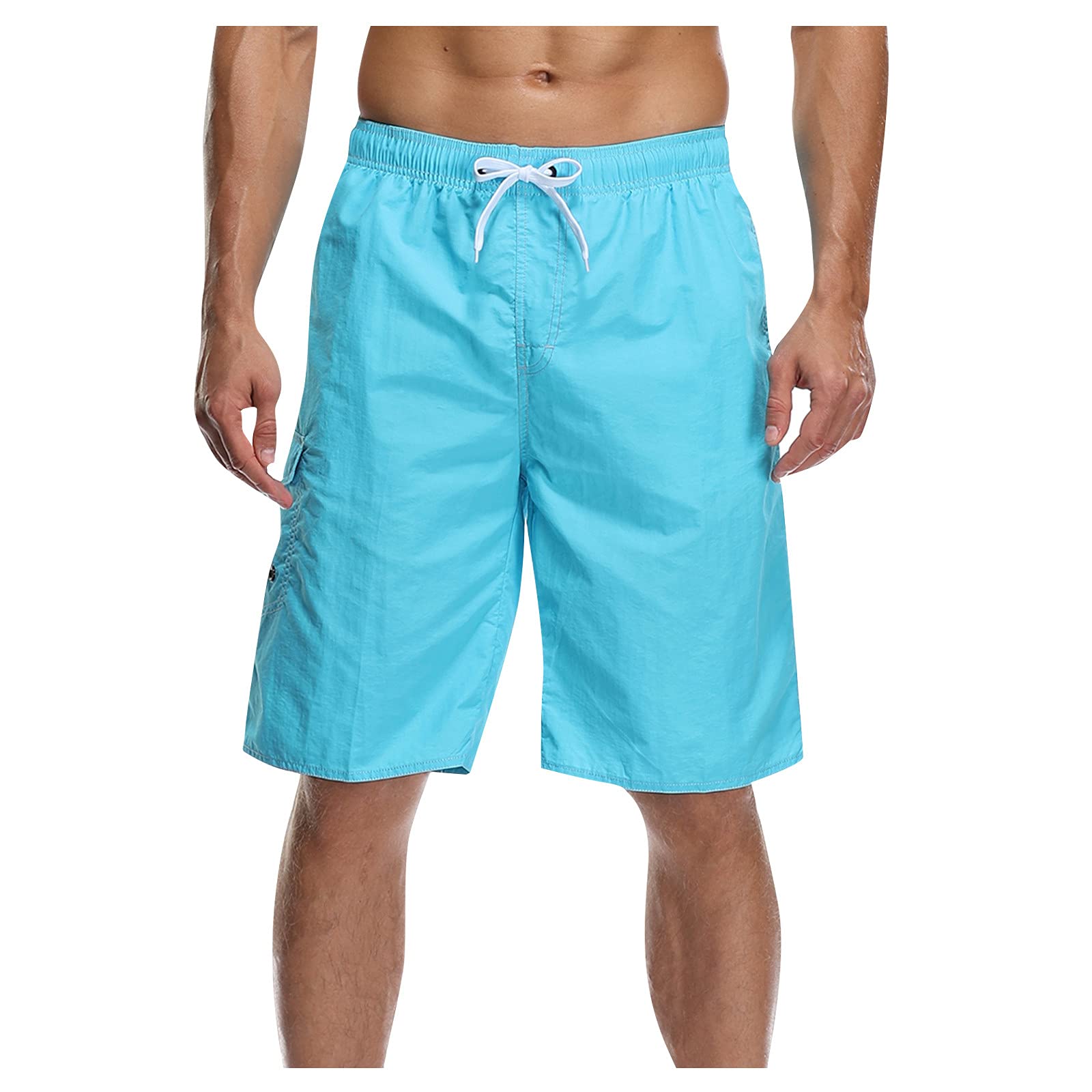 **CLEEYYS Men's Plus Size Swim Shorts - Quick Dry, Loose Fit, Drawstring Waist for Swimming, Beach & Summer Activities - Casual Athletic Jogger Pants**