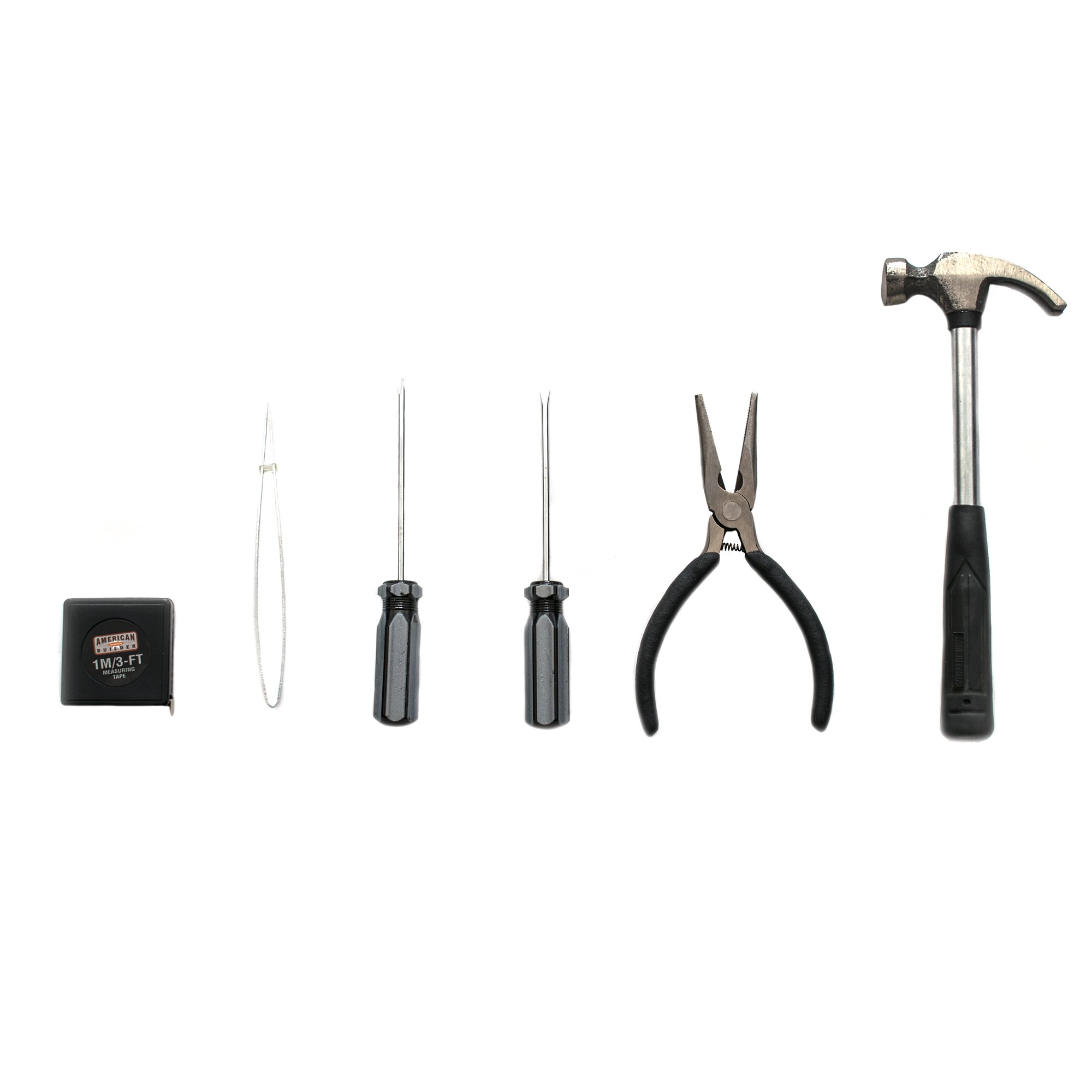 American Builder HW4208 7-Piece Professional Tool Set - Perfect for Home Repairs, DIY Projects, and Construction Work