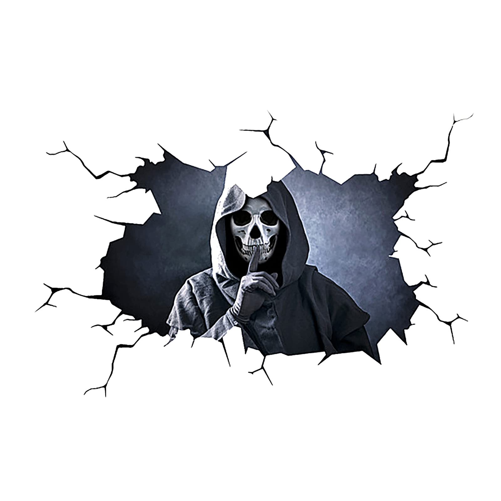 BLEUKZ Halloween Skull Wall Sticker - Removable Window Decoration for Living Room, Bedroom, Party - Spooky Home Decor for Halloween Party, Haunted House Theme