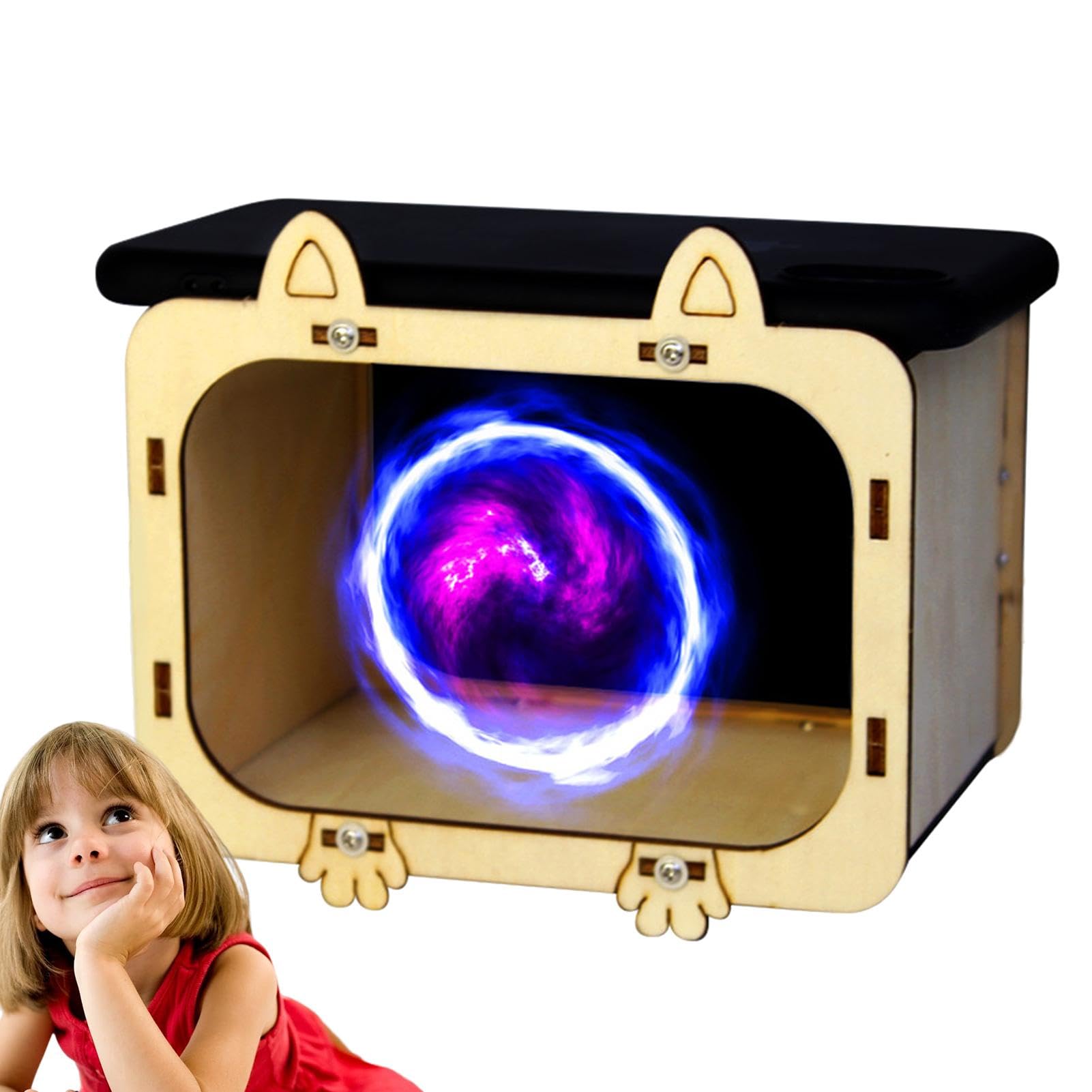 Multi-Angle Wooden Phone Hologram Projector - Portable Smart Mobile Cinema Projector for Home Theater & 3D Visual Effects | Perfect for Movie Nights, Gaming, and Interactive Displays