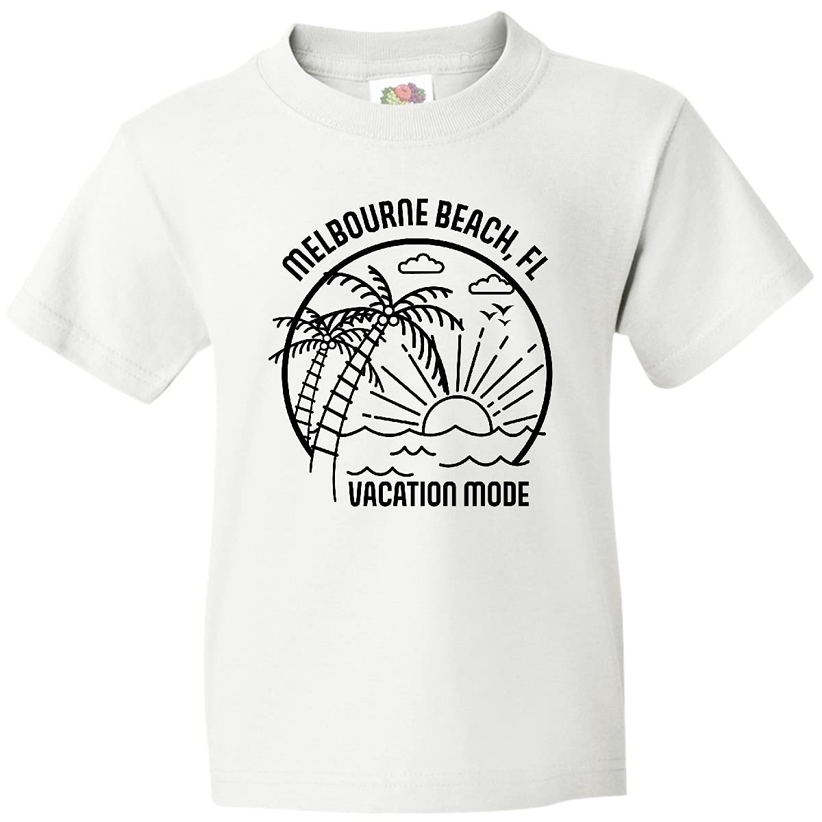 Inktastic Summer Vacation Mode Melbourne Beach Florida Youth T-Shirt - Comfortable Kids Travel Shirt for Beach Trips & Family Vacations