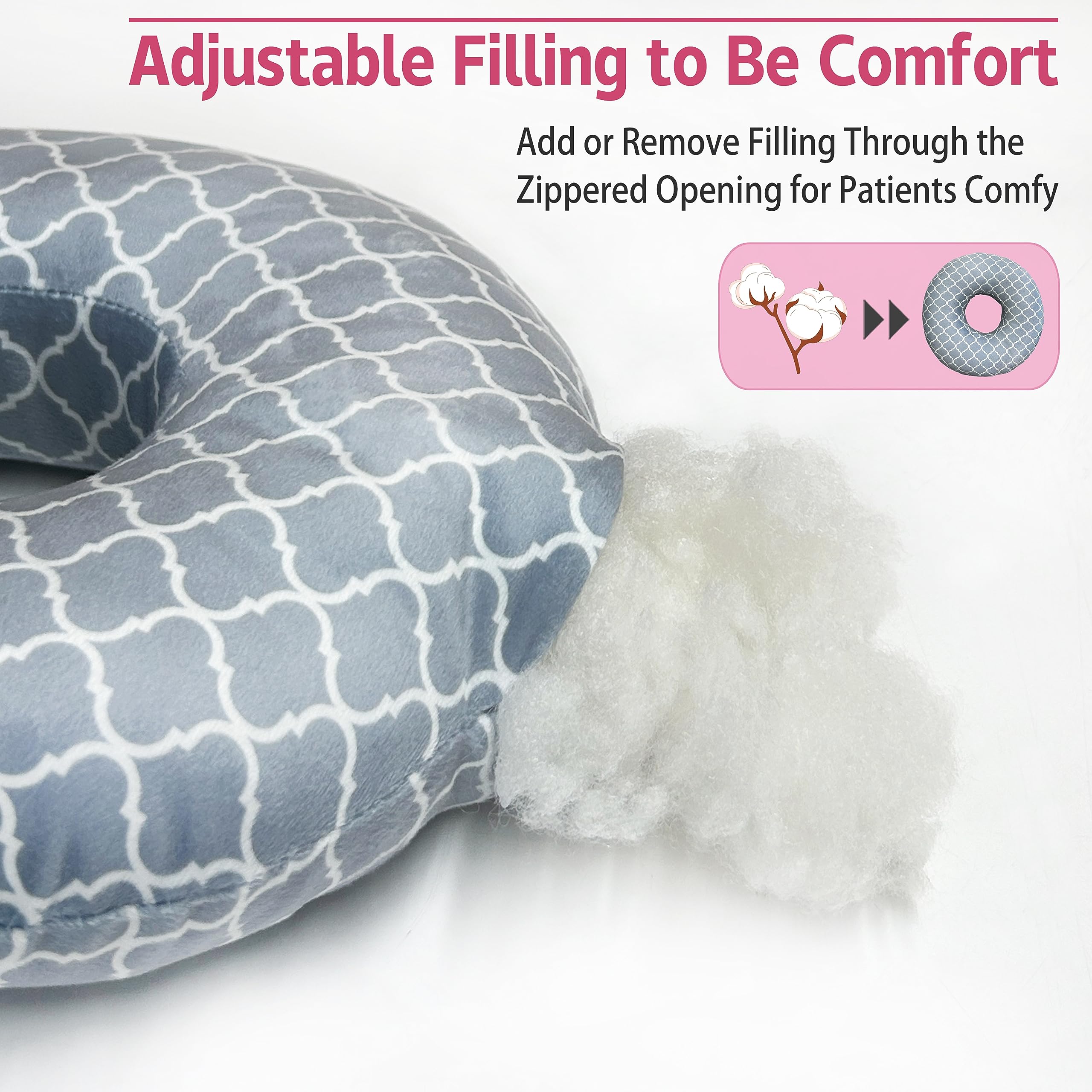 **Ear Piercing Pillow for Side Sleepers – Donut Pillow with Hole for Ear Pain Relief & Pressure Sores – Comfortable Sleeping Pillow for Adults – Perfect for Post-Ear Surgery, Tinnitus & Side Sleepers**
