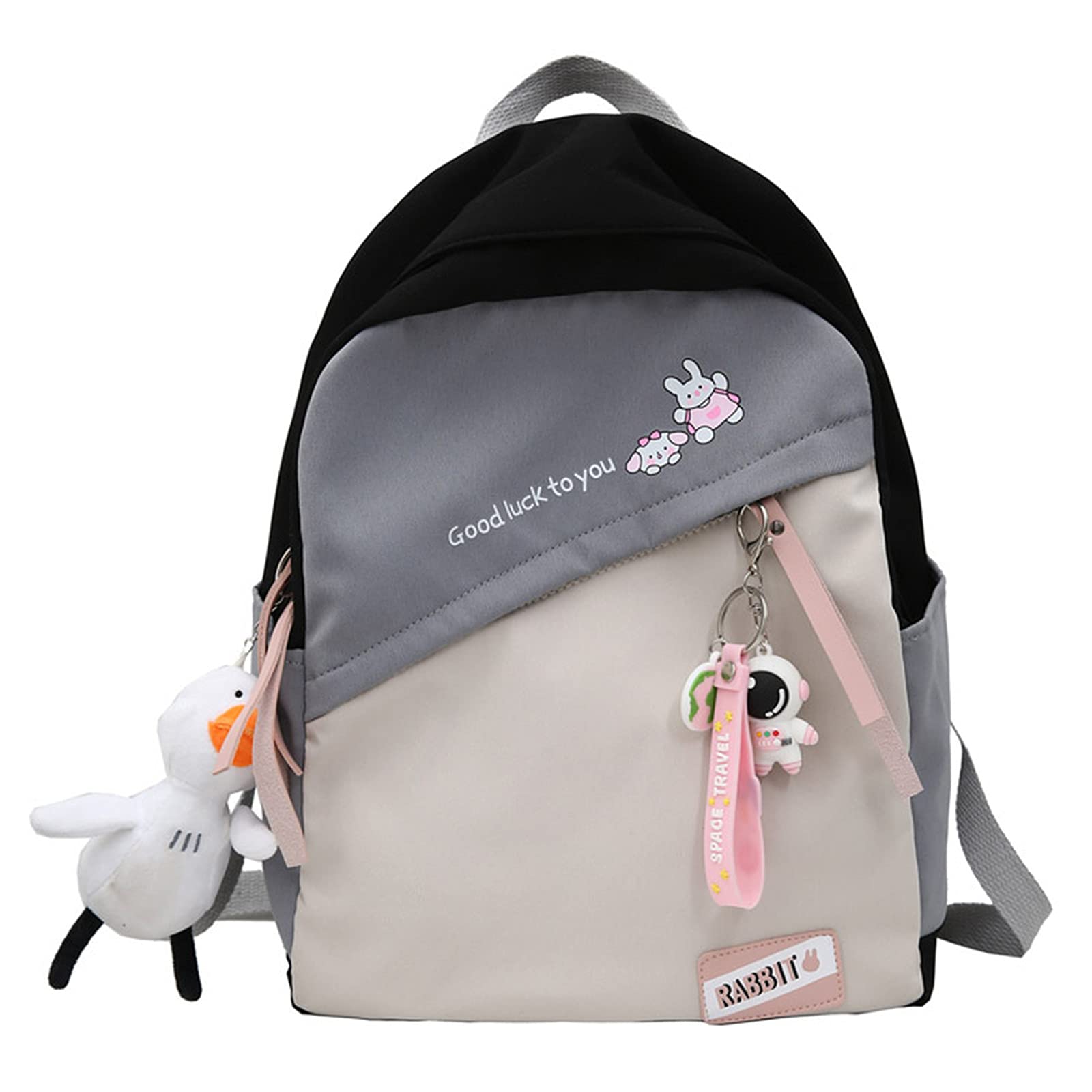 Japanese Style Cute Mouse Backpack for Girls - Kawaii Steamed Bun School Bag for Women - Perfect for School, Travel & Everyday Use