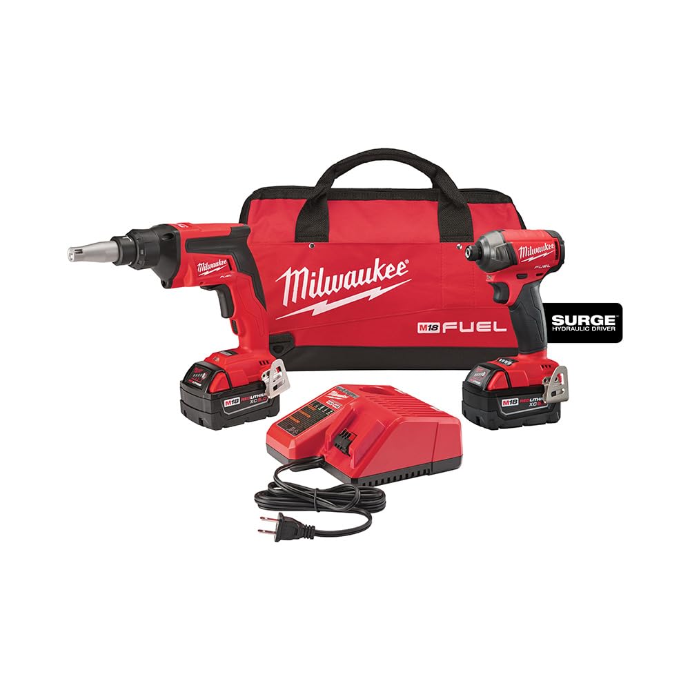 Milwaukee M18 FUEL 2-Tool Combo Kit - 18V Cordless Power Tools Set with Drill & Impact Driver | Perfect for DIY Projects, Home Repairs & Professional Construction Work