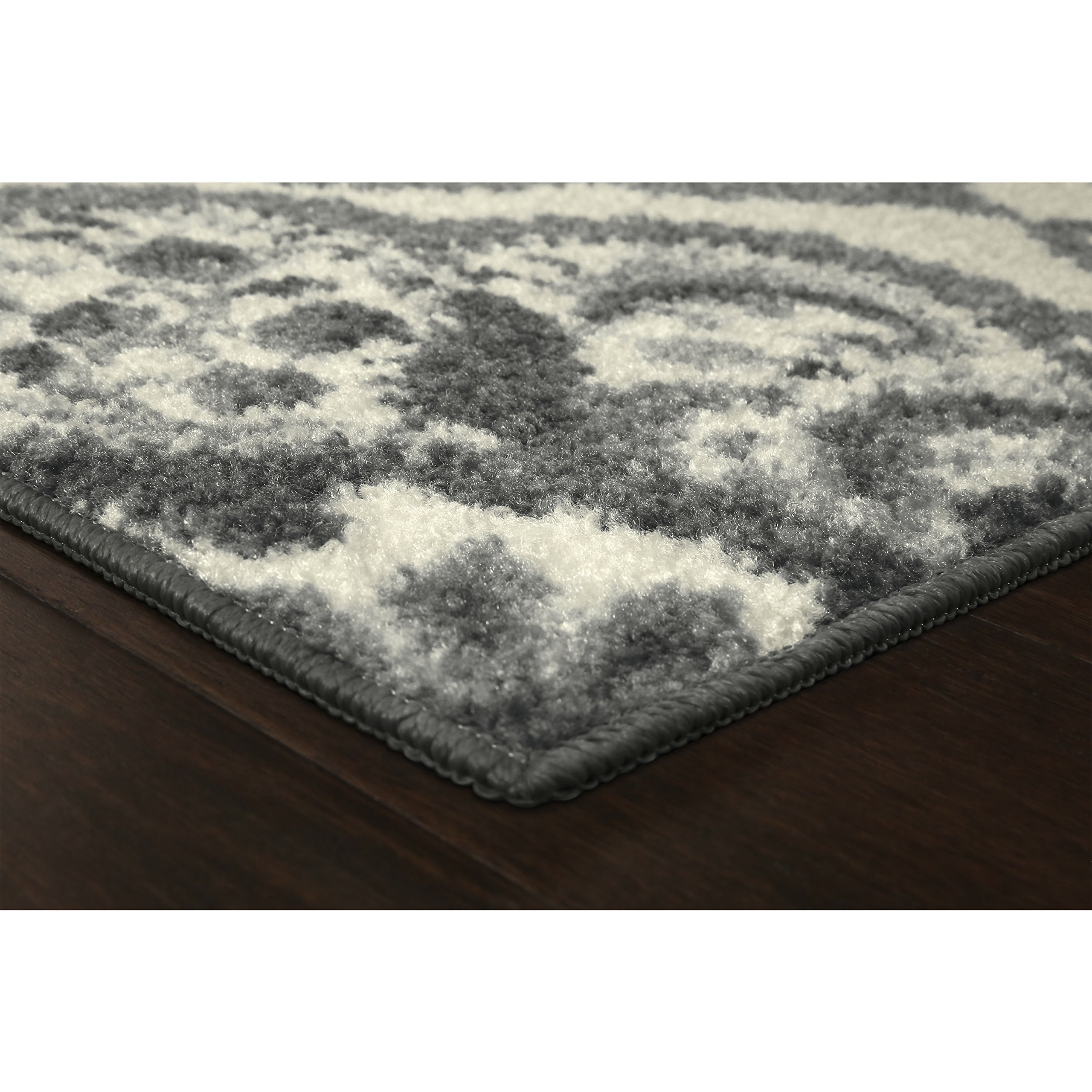 Vivian Medallion Area Rug 5x7 Grey - Handmade in USA, Soft & Durable Living Room & Bedroom Rug - Perfect for Home Decor, Cozy Spaces & High-Traffic Areas