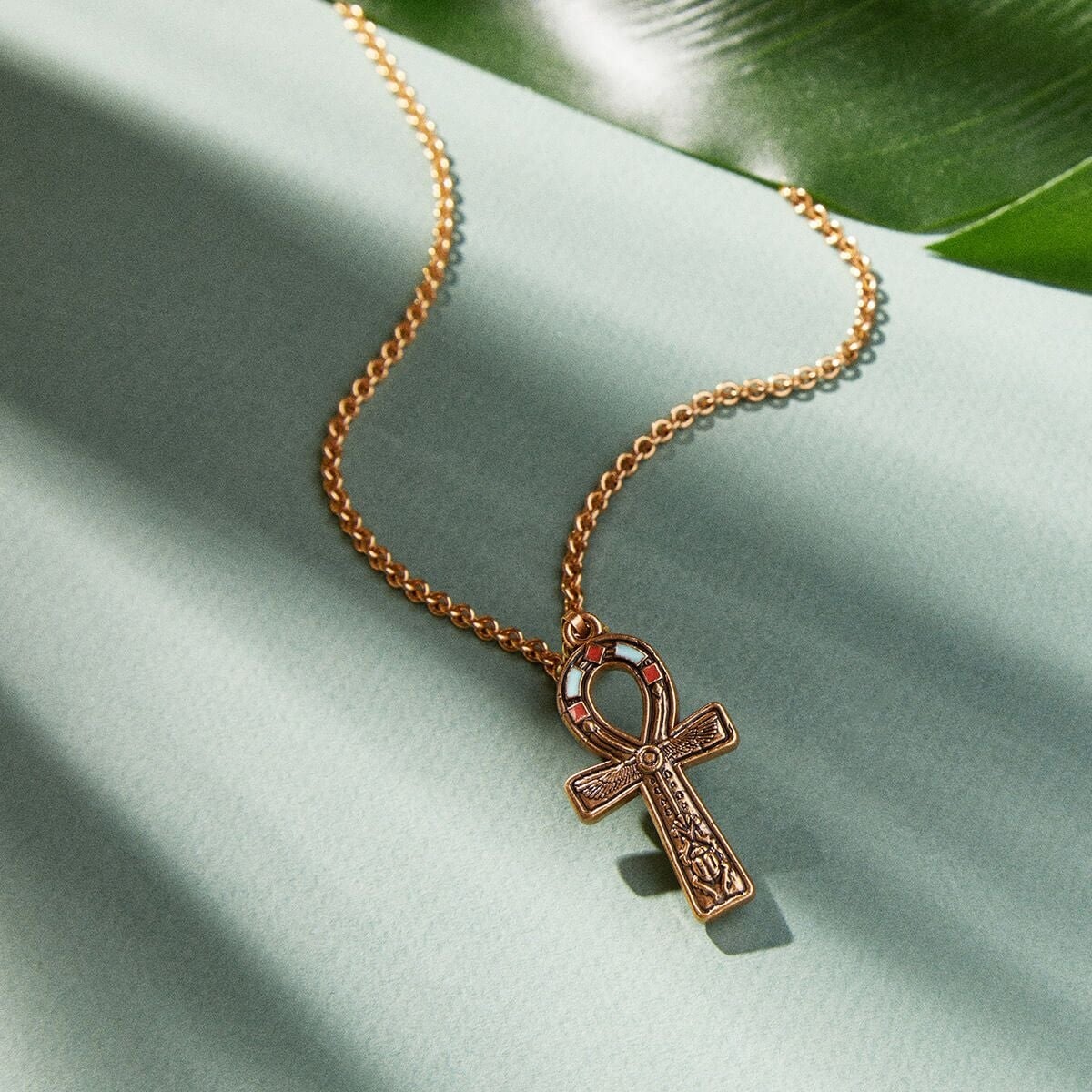 Ancient Egyptian Ankh Cross Necklace for Women & Men - Large Size Stainless Steel Pendant - Perfect for Spiritual Jewelry, Gifts & Everyday Wear