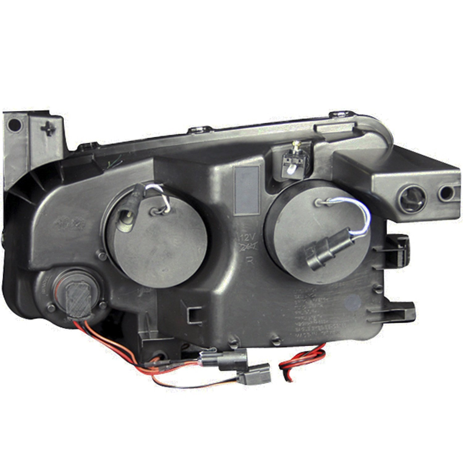 Anzo USA 121381 Black Halo Projector Headlight with Clear Lens for Dodge Charger - High Performance LED Headlights for Night Driving & Custom Car Styling