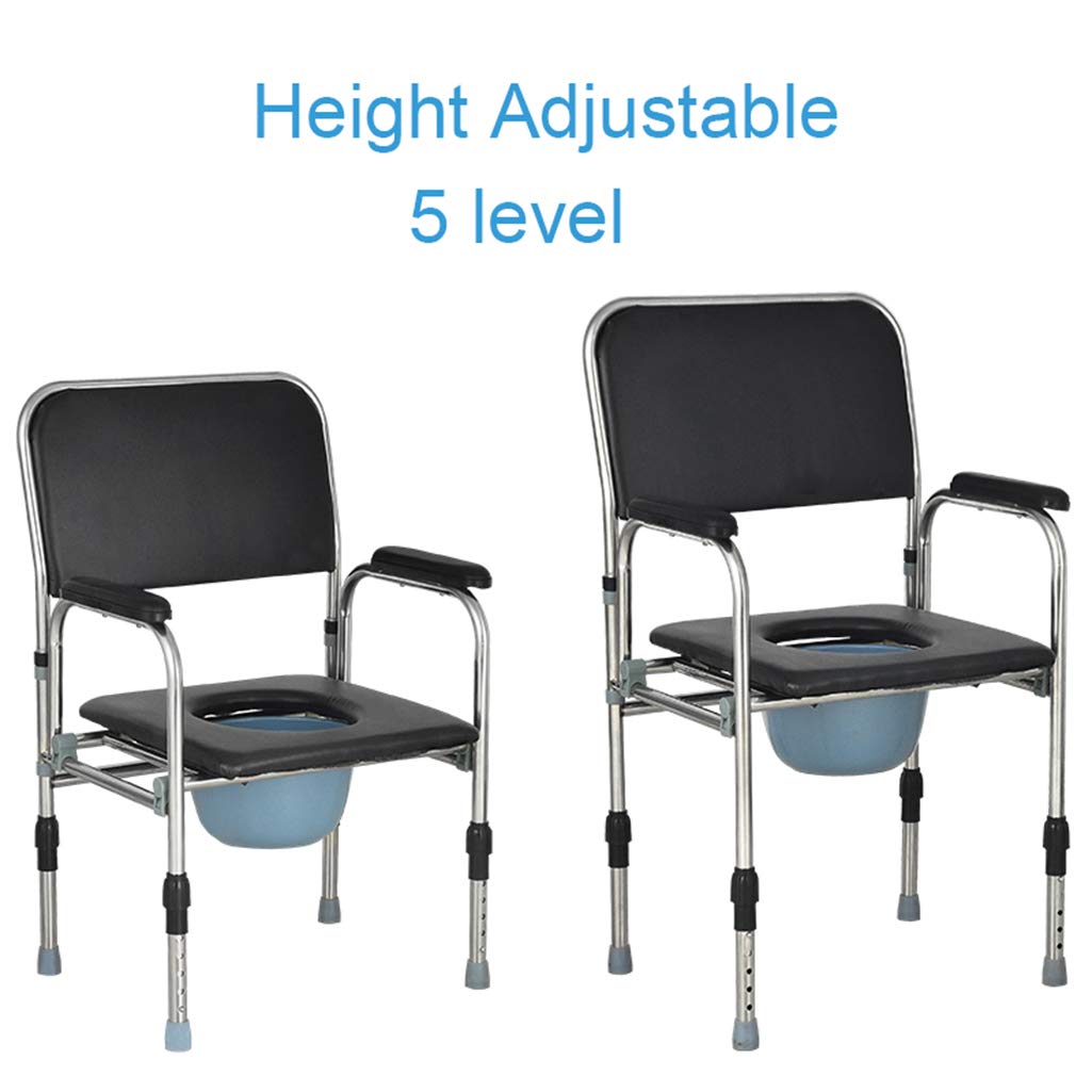 **Lightweight Adjustable Height Folding Bedside Commode for Adults – Padded Seat, Safety Frame Rails, Max 150kg Capacity – Ideal for Elderly, Disabled & Post-Surgery Home Care**    (优化说明：符合SEO规范，突出关键词，增加使用场景，简洁清晰)