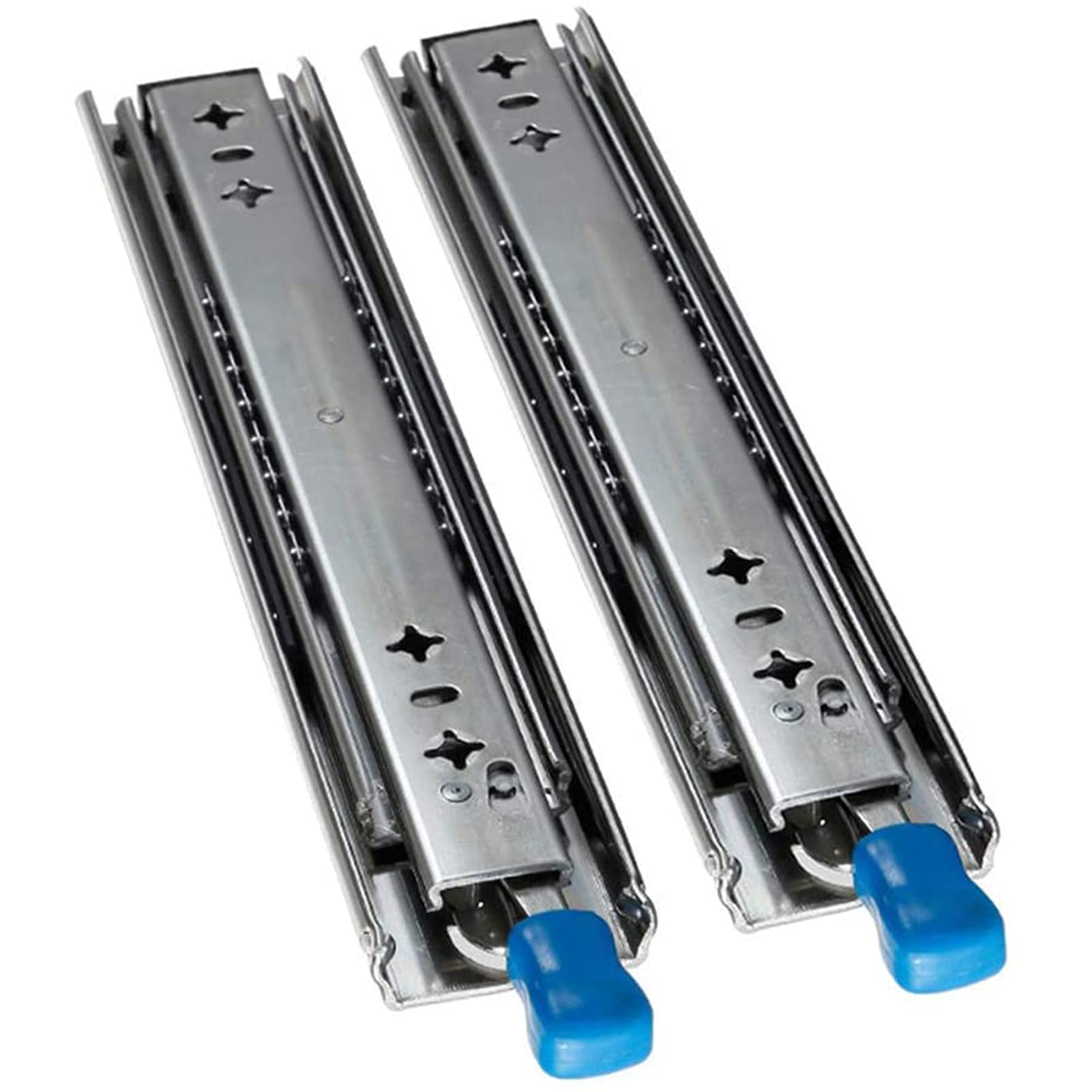 Heavy Duty Drawer Slides 500mm Full Extension with Lock - 120kg Bearing Capacity Telescopic Runners for Cabinets, Dressers & Furniture (1 Pair, 36in/914mm) - Perfect for Kitchen, Office & Garage Storage Solutions