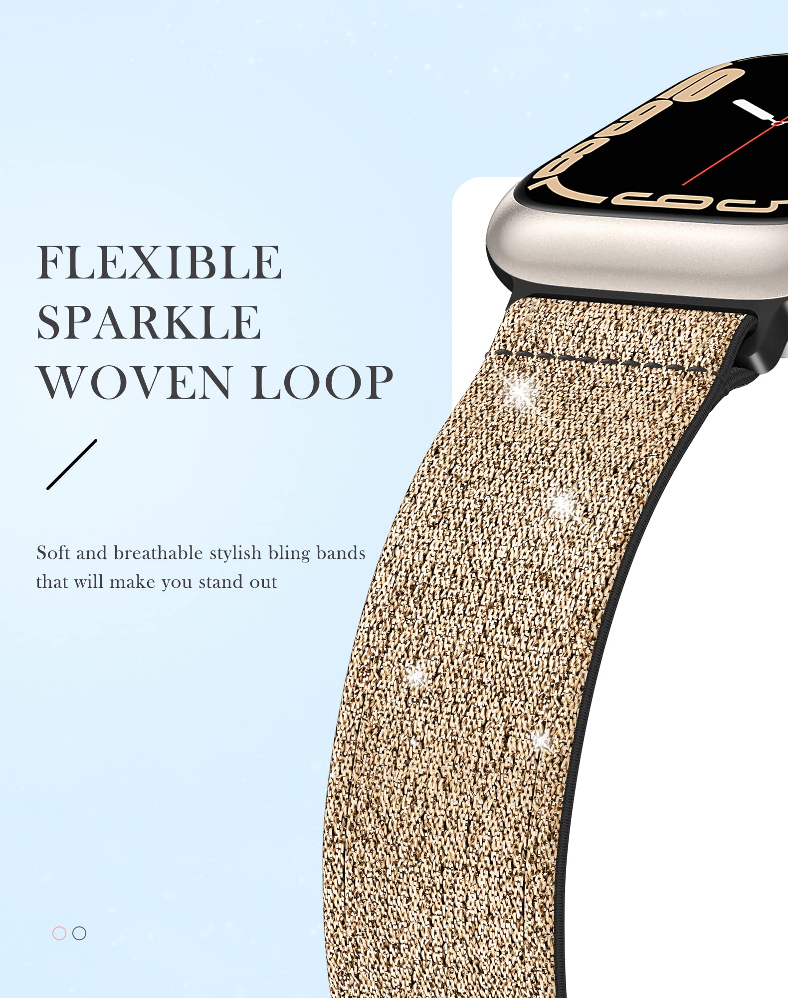 LETOID Stretchy Nylon Apple Watch Bands for Women - Elastic Solo Loop Wristband Compatible with iWatch Series 10/9/8/7/6/5/4/3/2/1/SE/Ultra (38mm 40mm 41mm 42mm 44mm 45mm 46mm 49mm) - Perfect for Workouts, Running & Everyday Wear