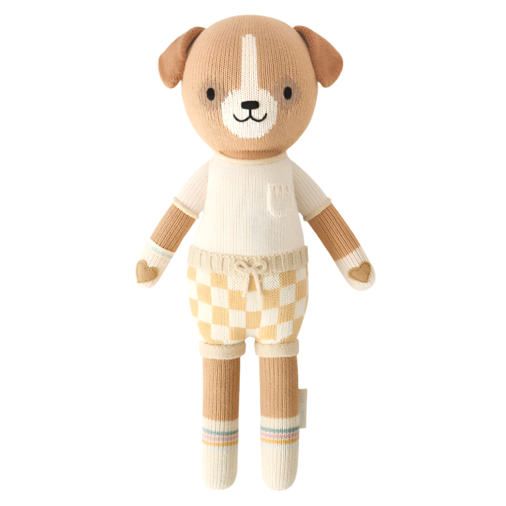 Cuddle + Kind George the Dog Hand-Knit Doll - Ethically Made, Supports 10 Meals for Kids | Perfect Gift for Babies, Toddlers & Animal Lovers (Playtime, Nursery Decor, Charity Donation)