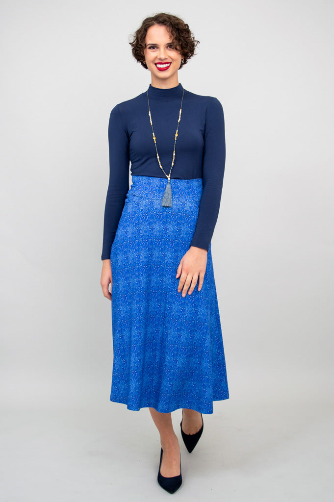 Gillian Women's Bamboo Skirt - Comfortable & Stylish Vegas Floral Print for Summer, Travel & Casual Outings