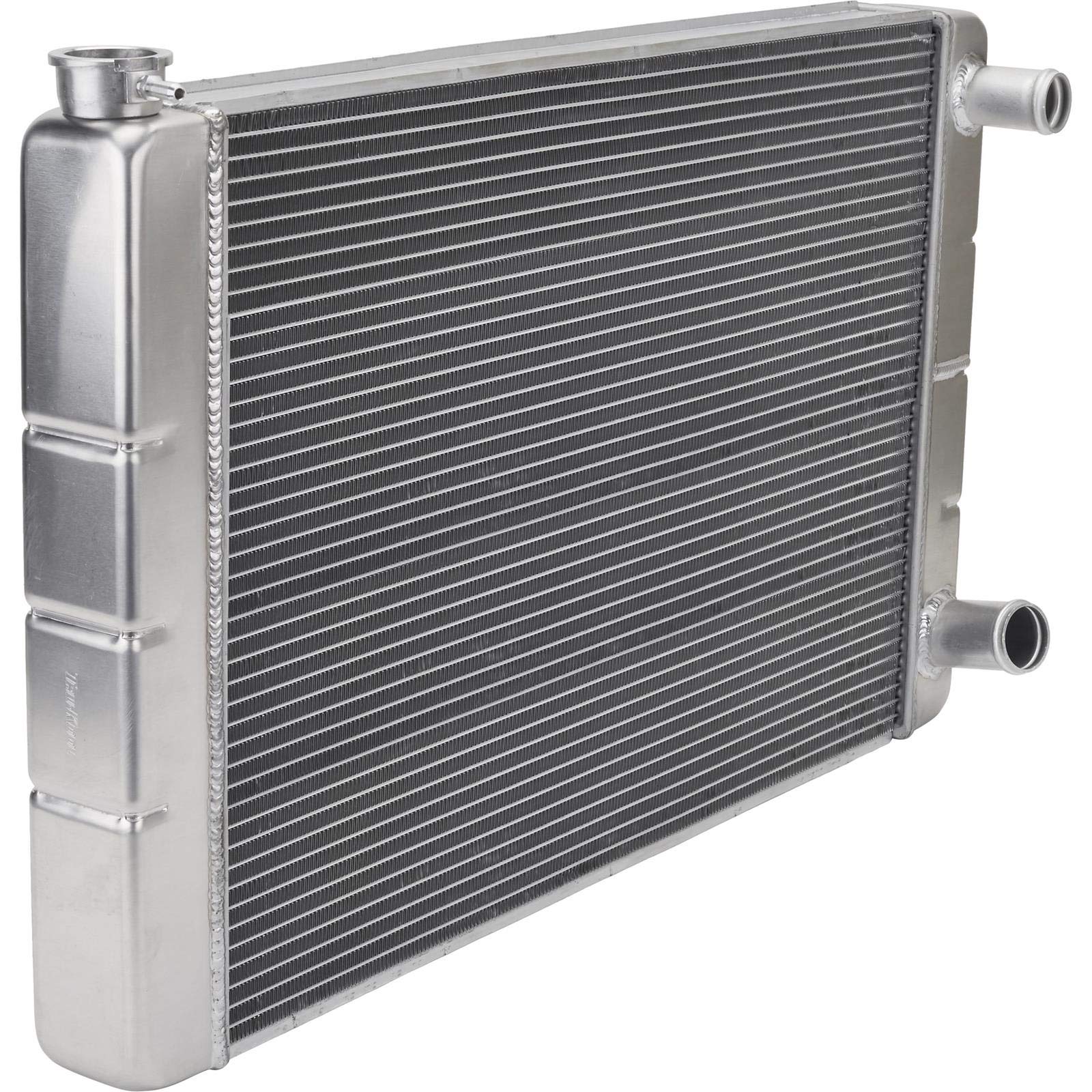 Universal SBC Double Pass Radiator Kit with Dual Electric Fans - 31 Inch High Performance Aluminum Cooling System for Chevy, Ford, Dodge - Perfect for Street Rods, Hot Rods & Racing Applications