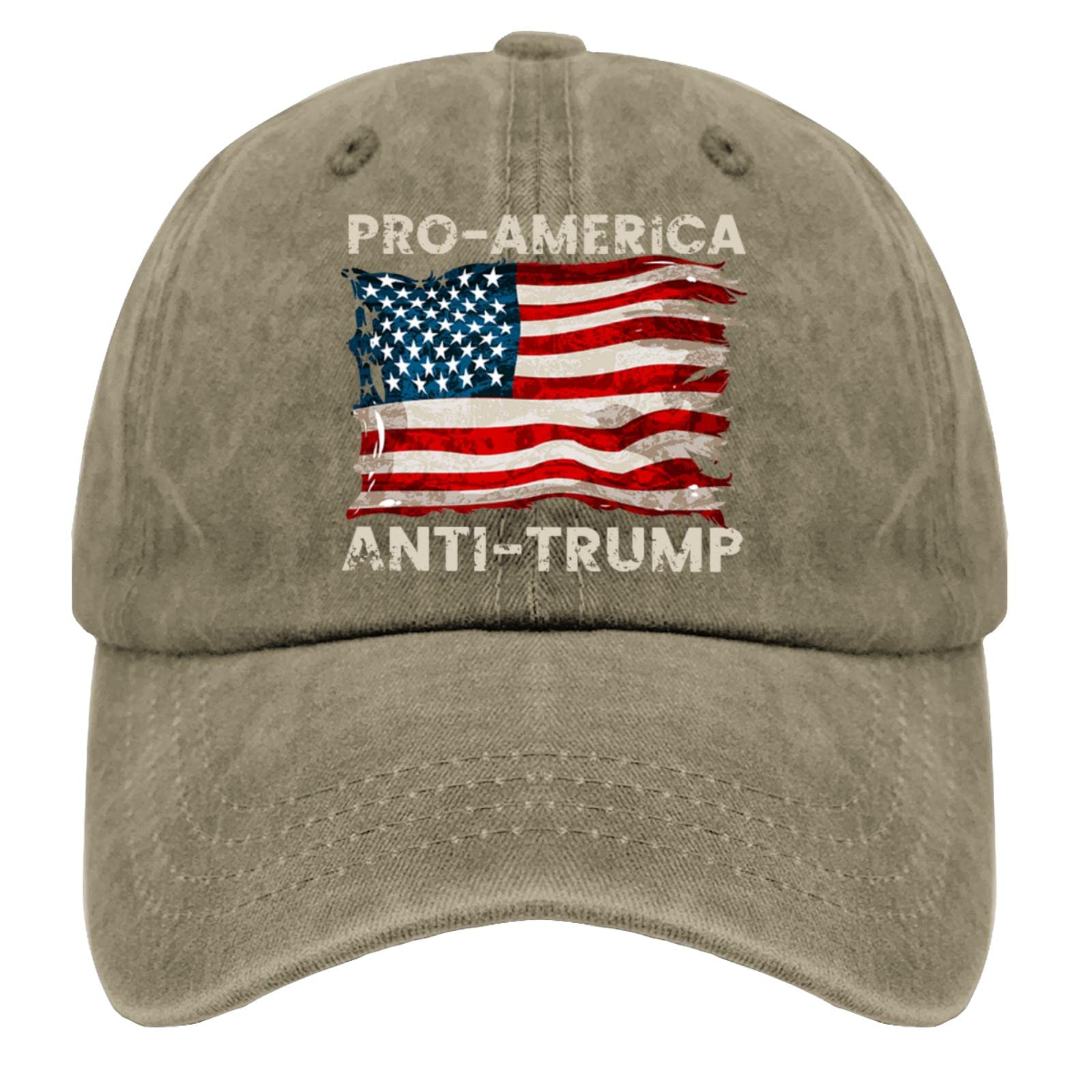 Vintage Washed Denim Baseball Cap - Adjustable 90s Style Dad Hat for Men | Pro America Patriotic Trucker Hat | Perfect for Outdoor Activities, Sports & Casual Wear