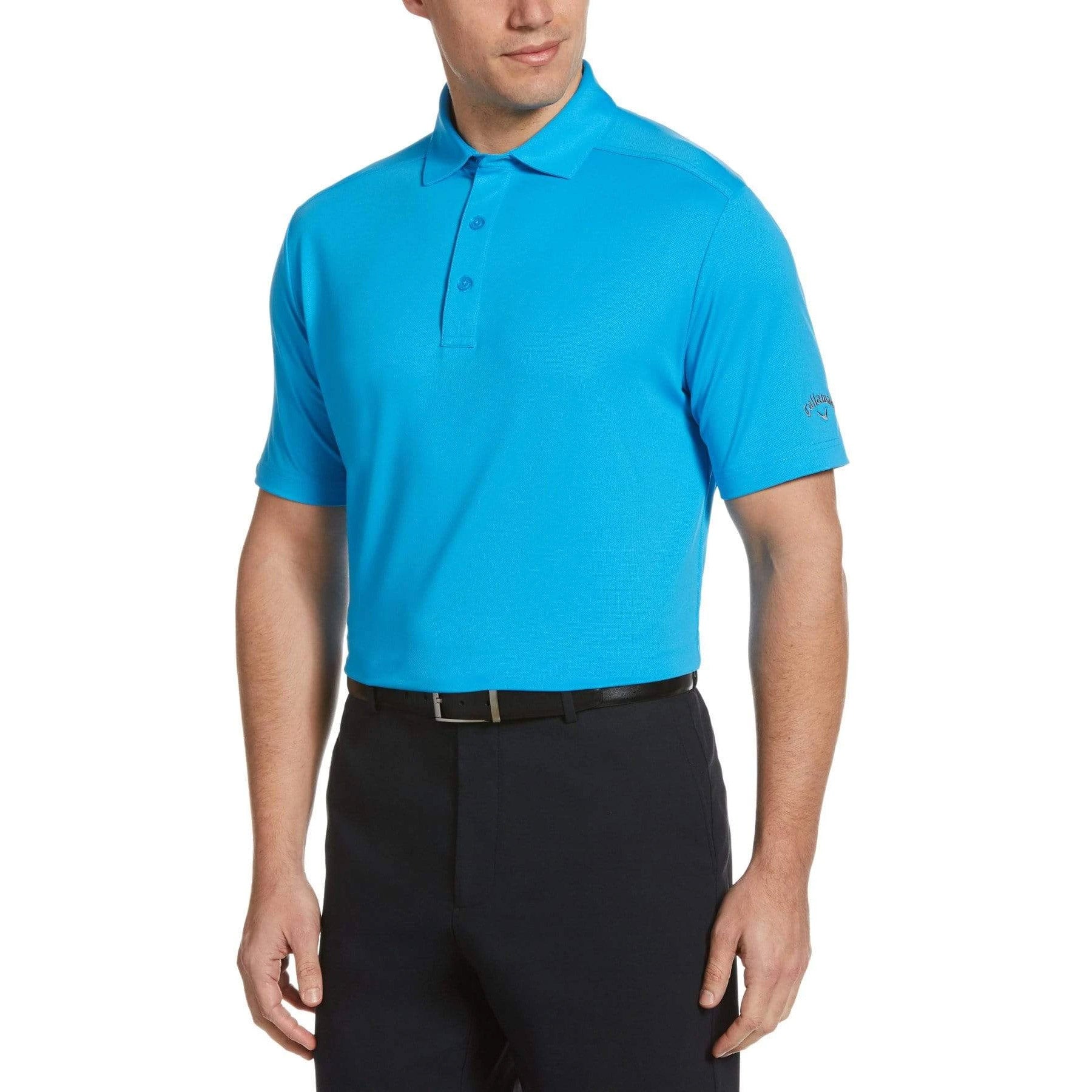 Callaway Men's Cooling Micro Hex Golf Polo Shirt - Moisture Wicking & Breathable for Hot Weather Golfing