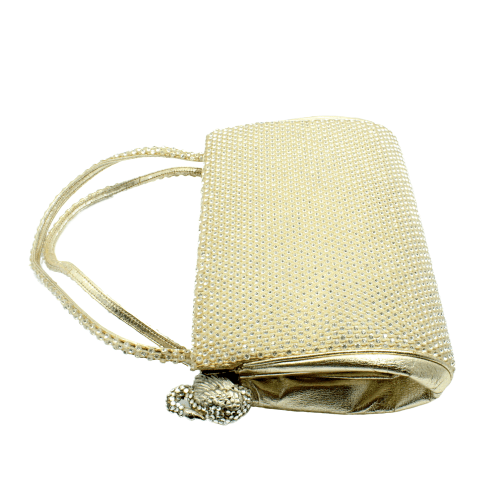 Judith Leiber Swarovski Crystal Swan White Clutch Purse - Luxury Evening Bag for Women - Perfect for Weddings, Galas & Special Occasions