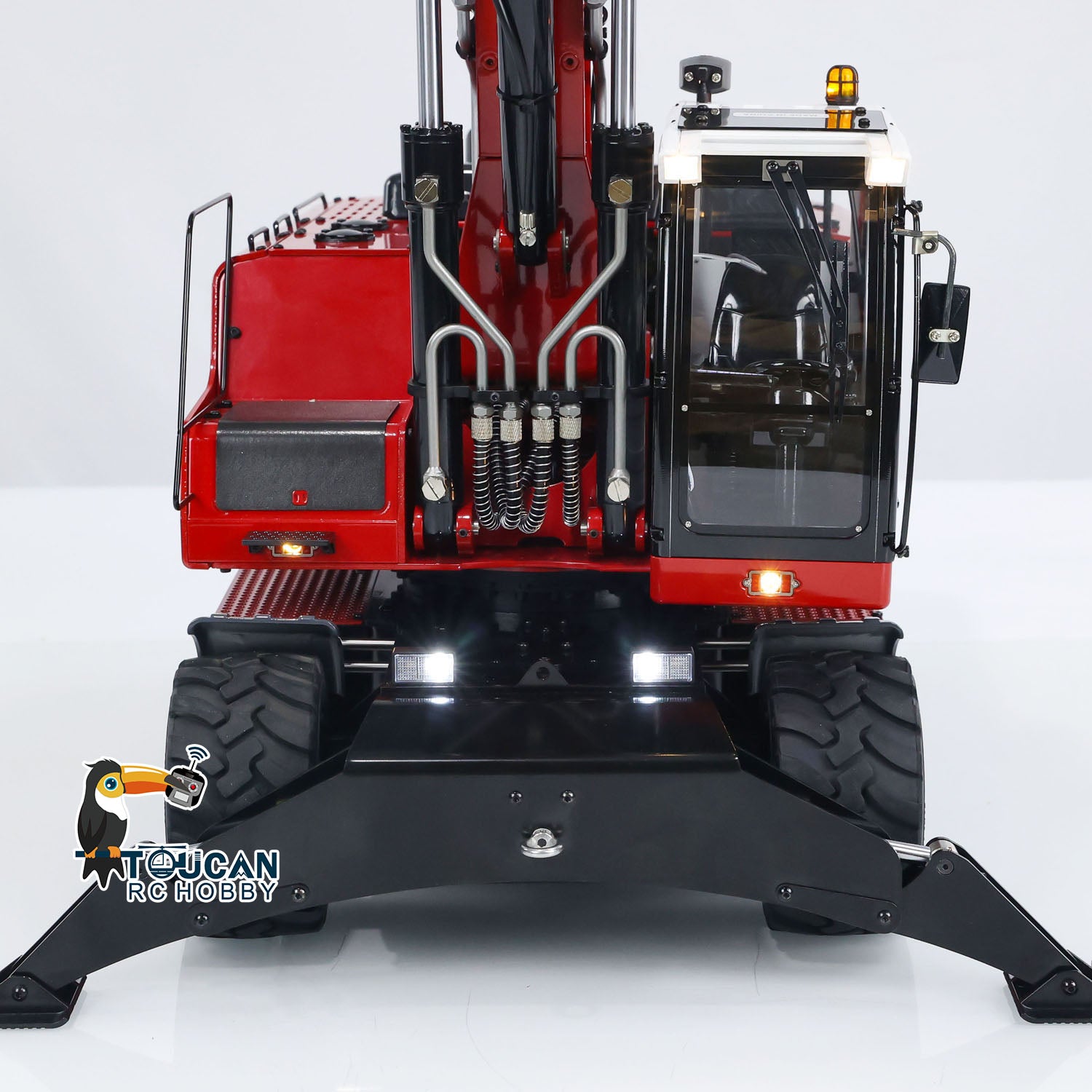1/14 Scale Metal RC Hydraulic Excavator R946 PL18EV - Remote Control Wheeled Digger with Motor, Servo, ESC, LED Lights & Battery - Ready-to-Run Construction Toy for Adults & Kids - Perfect for Backyard Digging, Construction Play & RC Hobby Enthusiasts