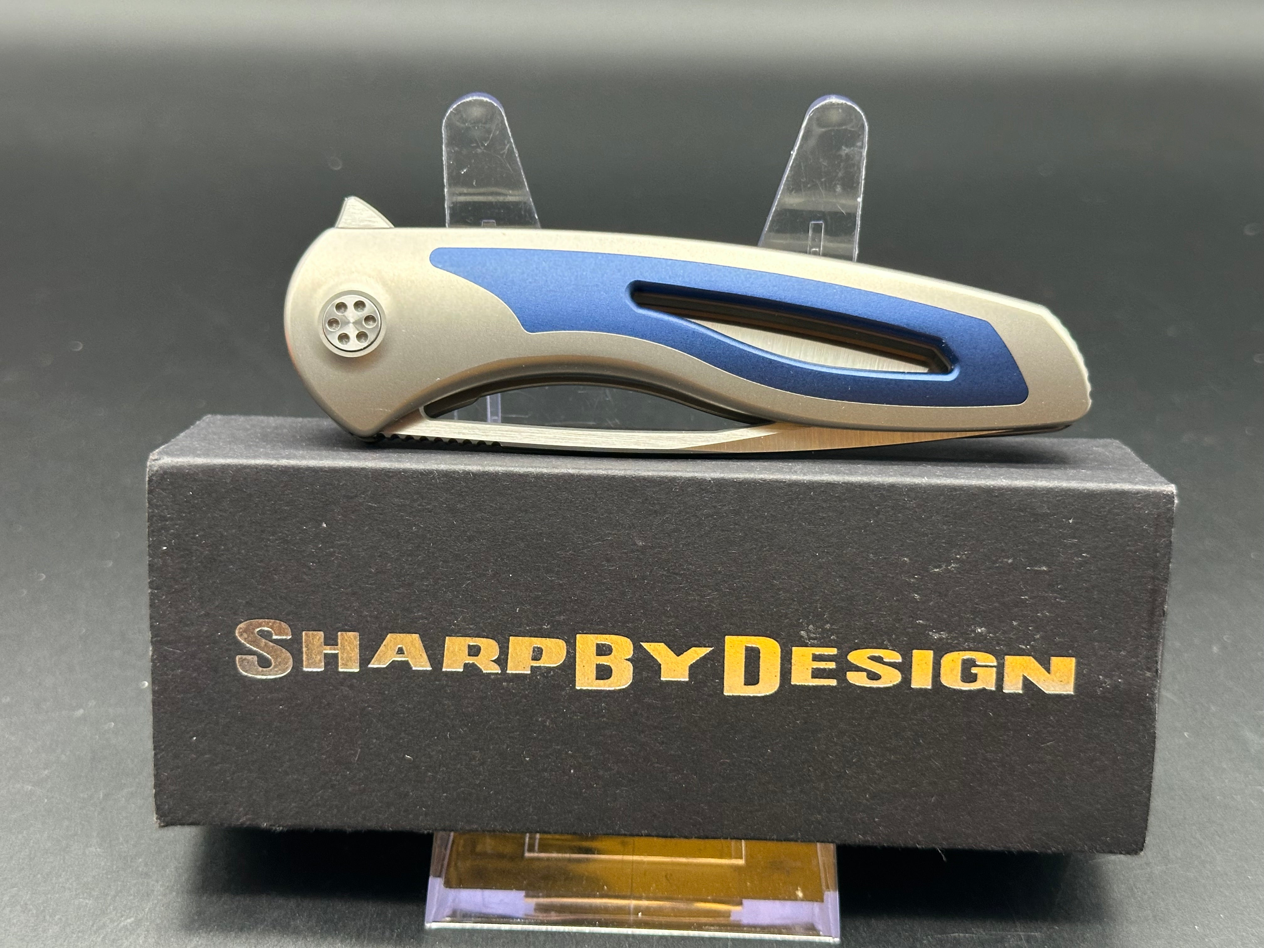 Sharp By Design Apex Titanium Folding Knife with Premium S90V Steel Blade - EDC, Outdoor Camping & Survival Gear