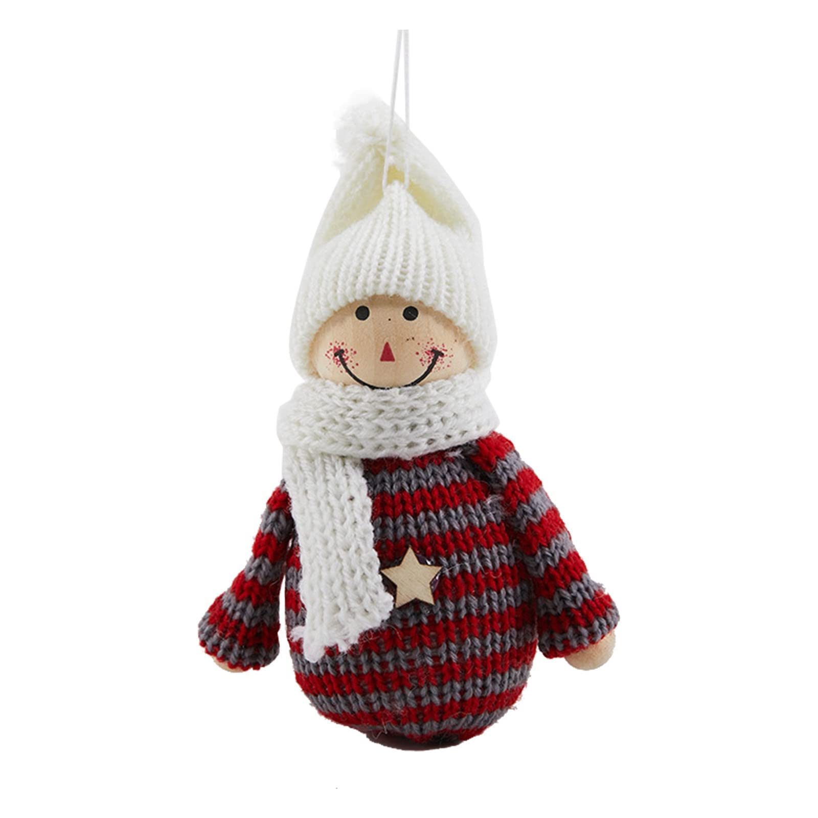 Christmas Wool Plush Doll Pendant - Small Holiday Tree Ornament for Christmas Decorations, Family Party & Festive Garland Beads (Size C) | Perfect for Xmas Tree Decor, Home Decor & Gift Giving