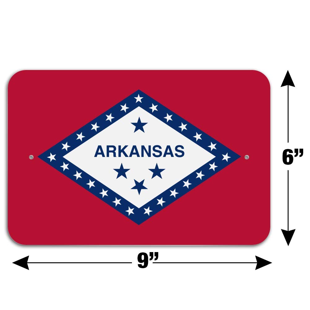 Arkansas State Flag Wall Decor - Premium Quality Home, Office & Business Sign | Perfect for Indoor & Outdoor Use, Gifts, and Patriotic Displays